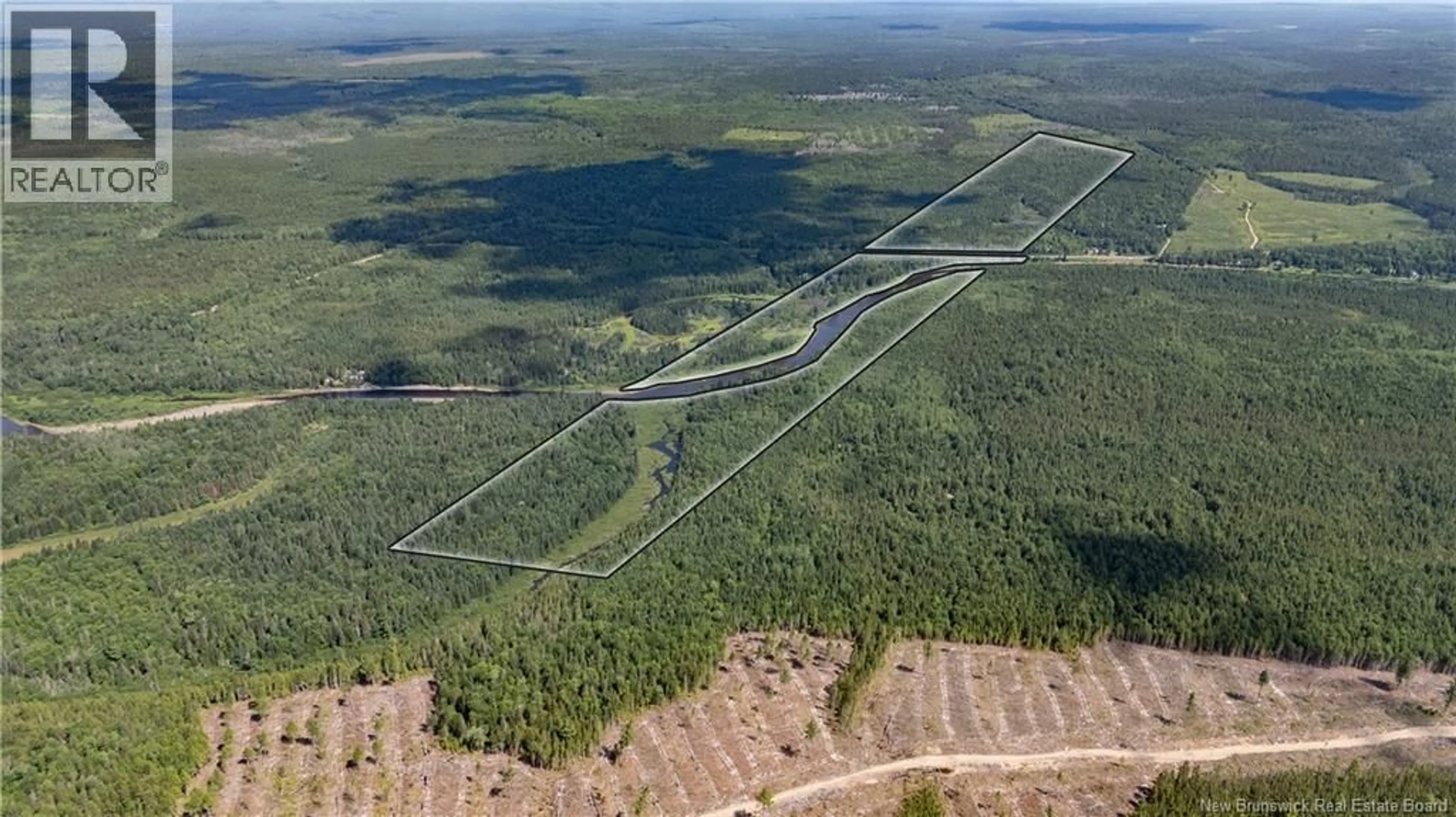 A pic from outside/outdoor area/front of a property/back of a property/a pic from drone, forest/trees view for 2034 108 ROUTE, Renous New Brunswick E9M2M3