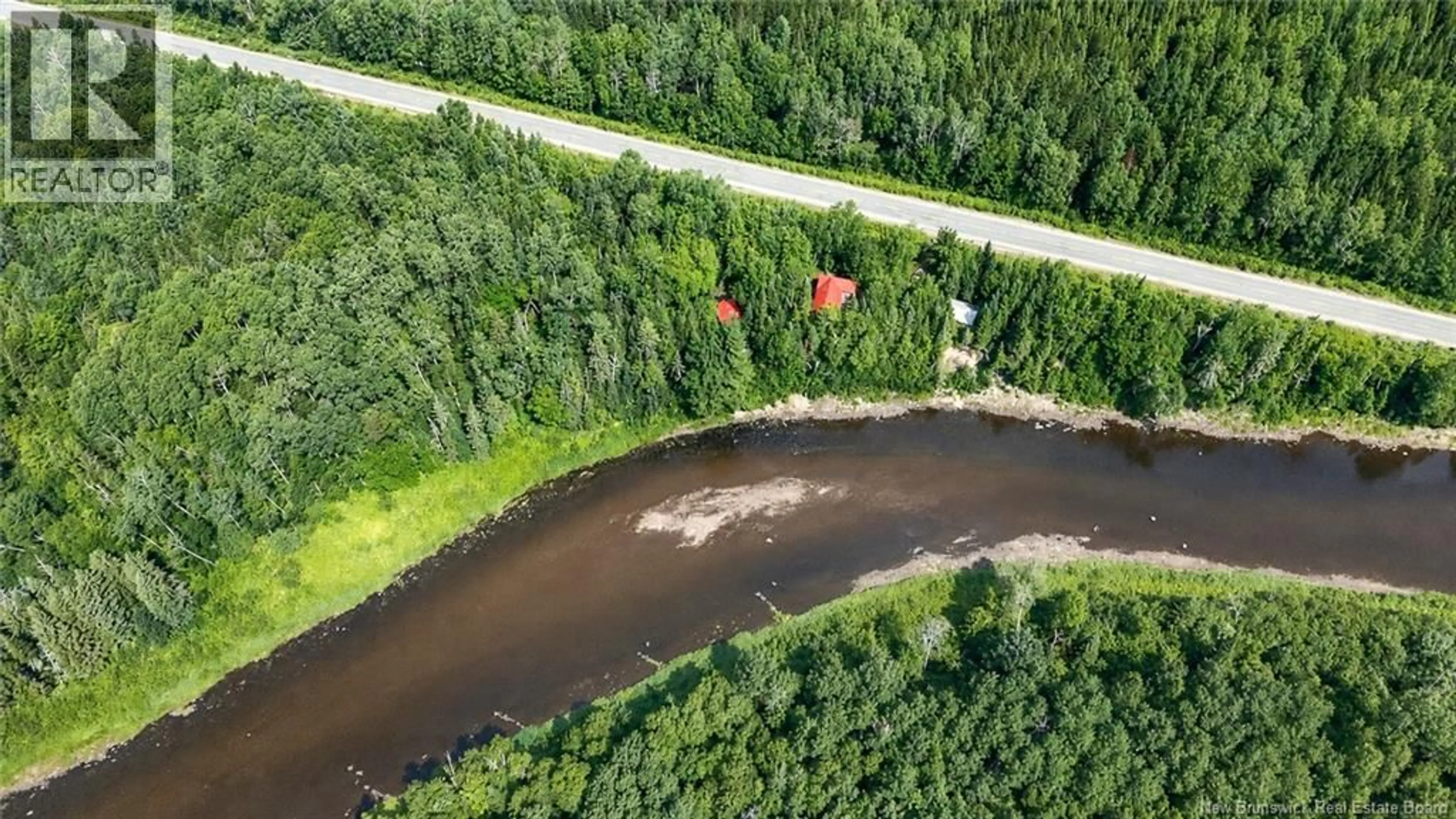 A pic from outside/outdoor area/front of a property/back of a property/a pic from drone, water/lake/river/ocean view for 2034 108 ROUTE, Renous New Brunswick E9M2M3
