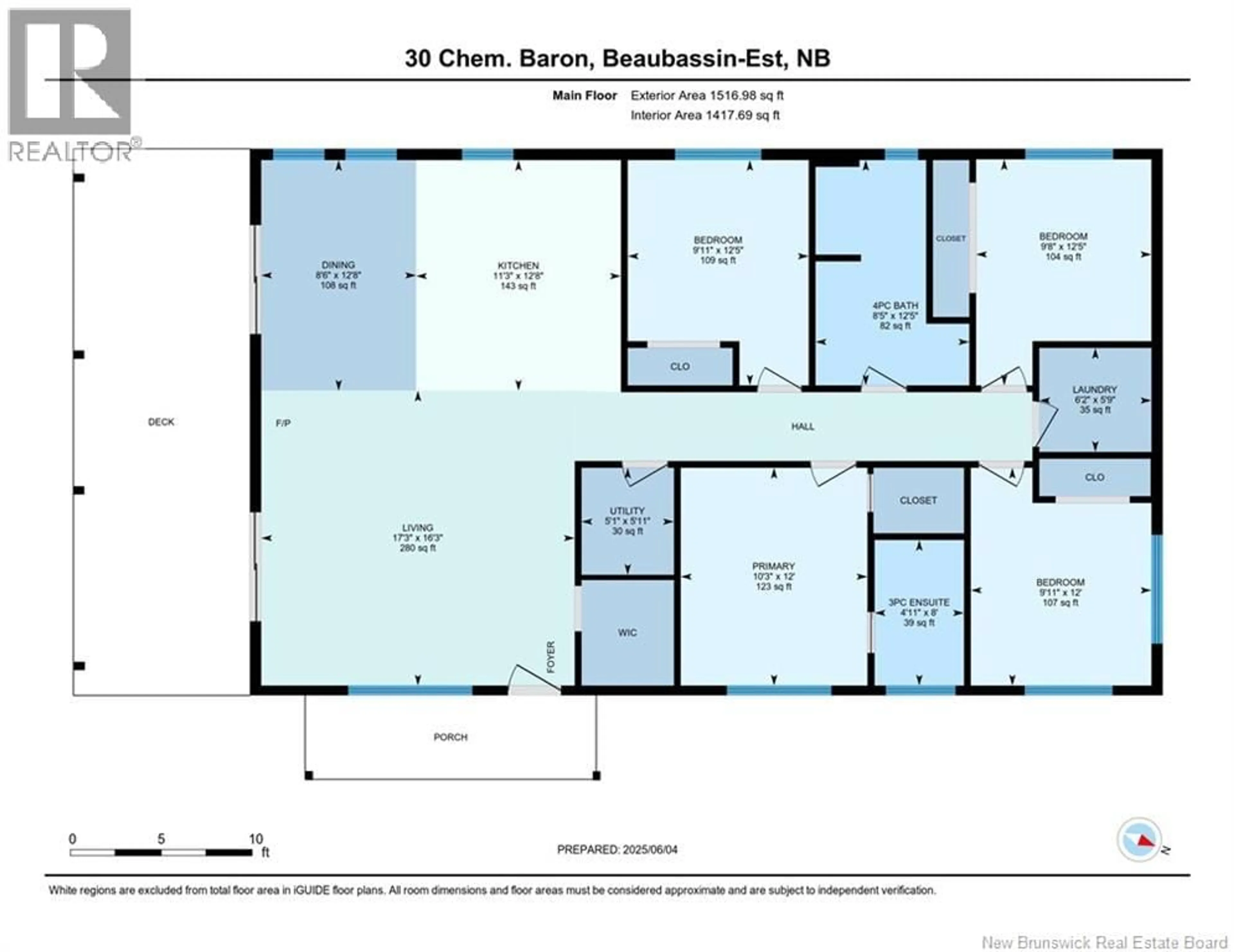Floor plan for 30 BARON ROAD, Grand-Barachois New Brunswick E4P9A6