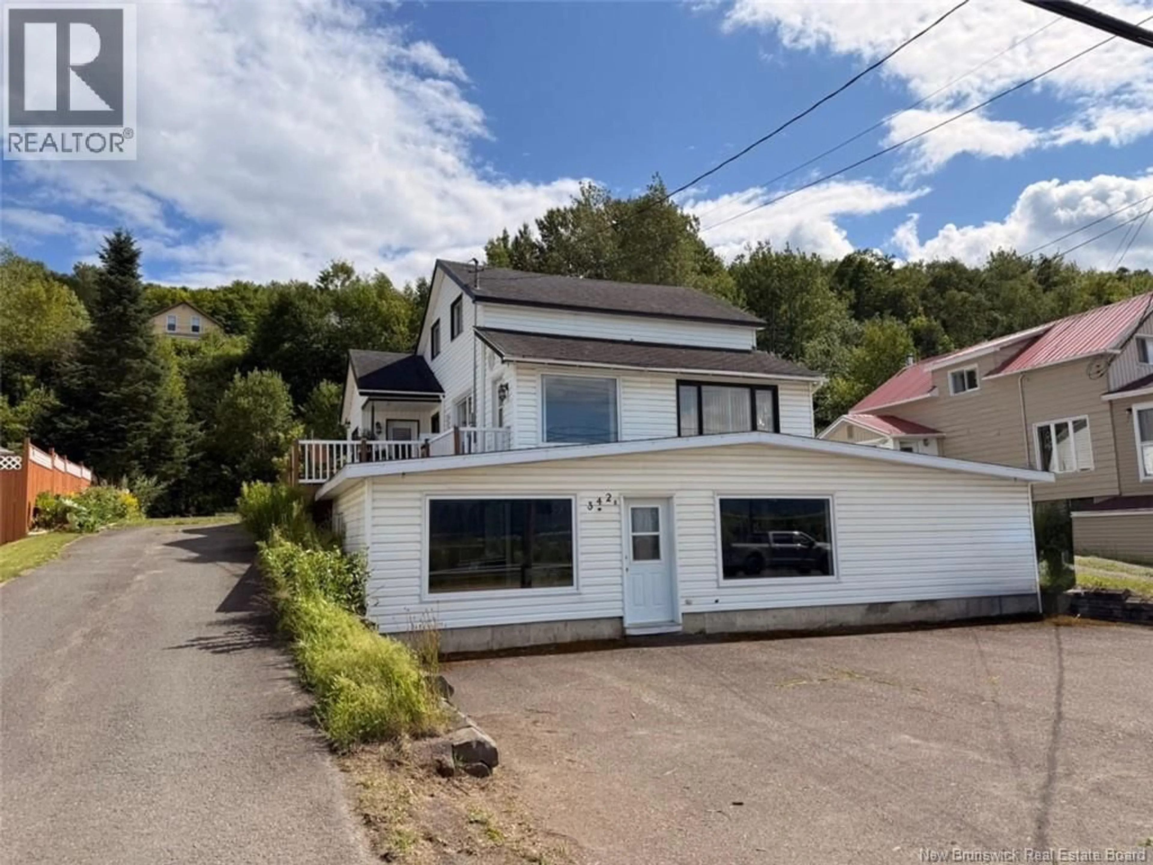 A pic from outside/outdoor area/front of a property/back of a property/a pic from drone, street for 342 NOTRE DAME STREET, Atholville New Brunswick E3N4A2