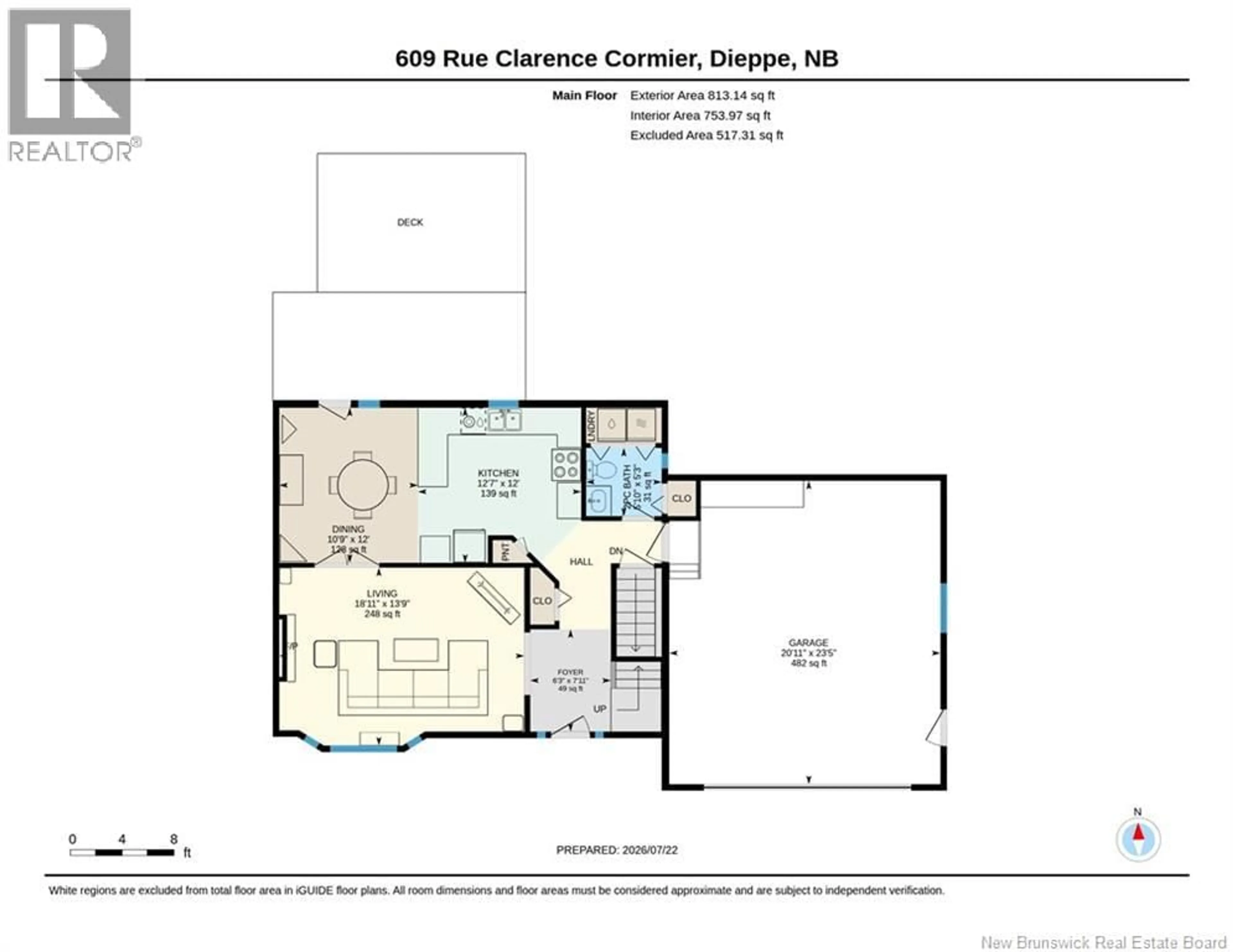 Floor plan for 609 CLARENCE-CORMIER STREET, Dieppe New Brunswick E1A6X5