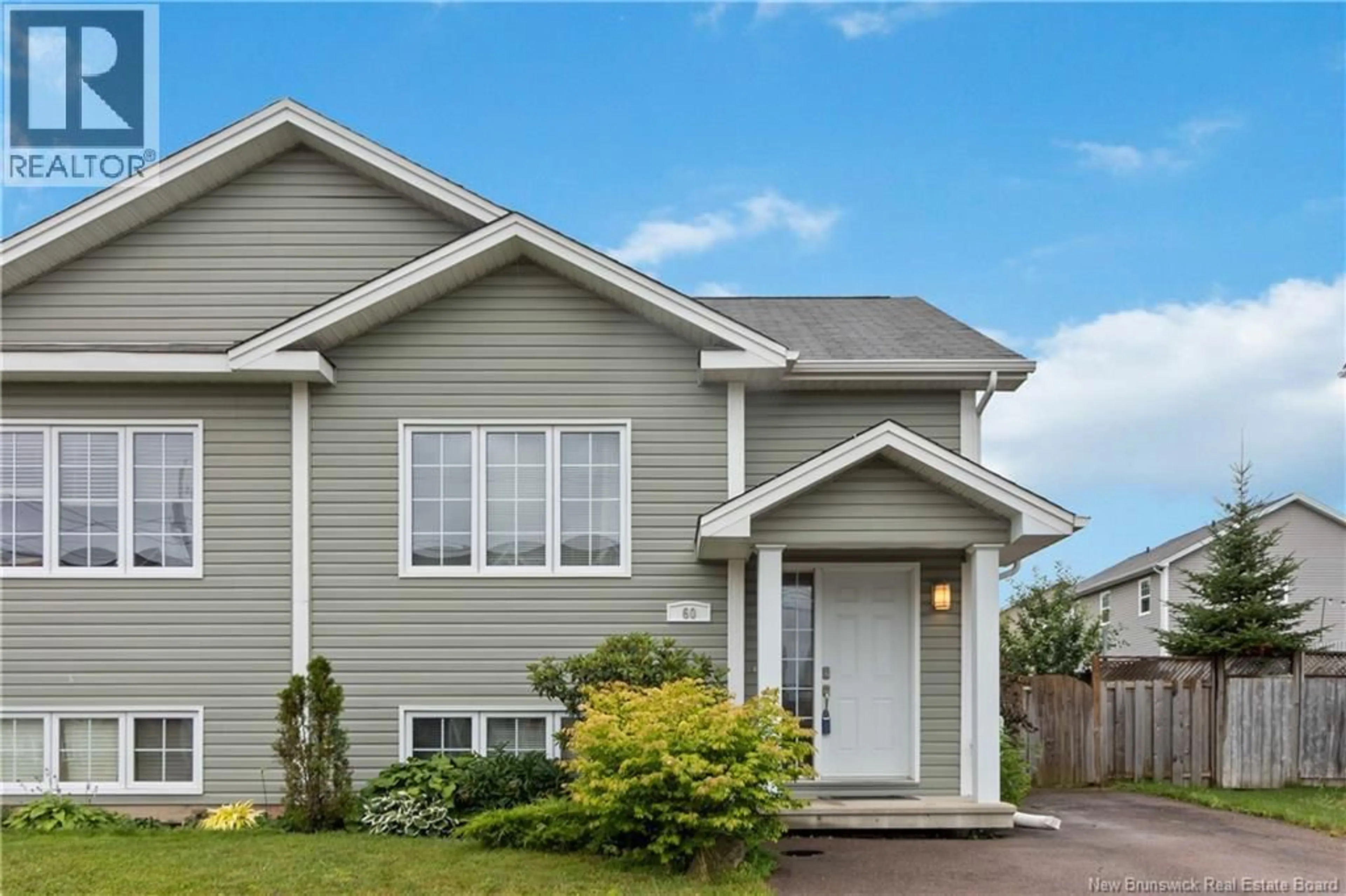 Home with vinyl exterior material, street for 60 CORIANDER STREET, Moncton New Brunswick E1G0R6