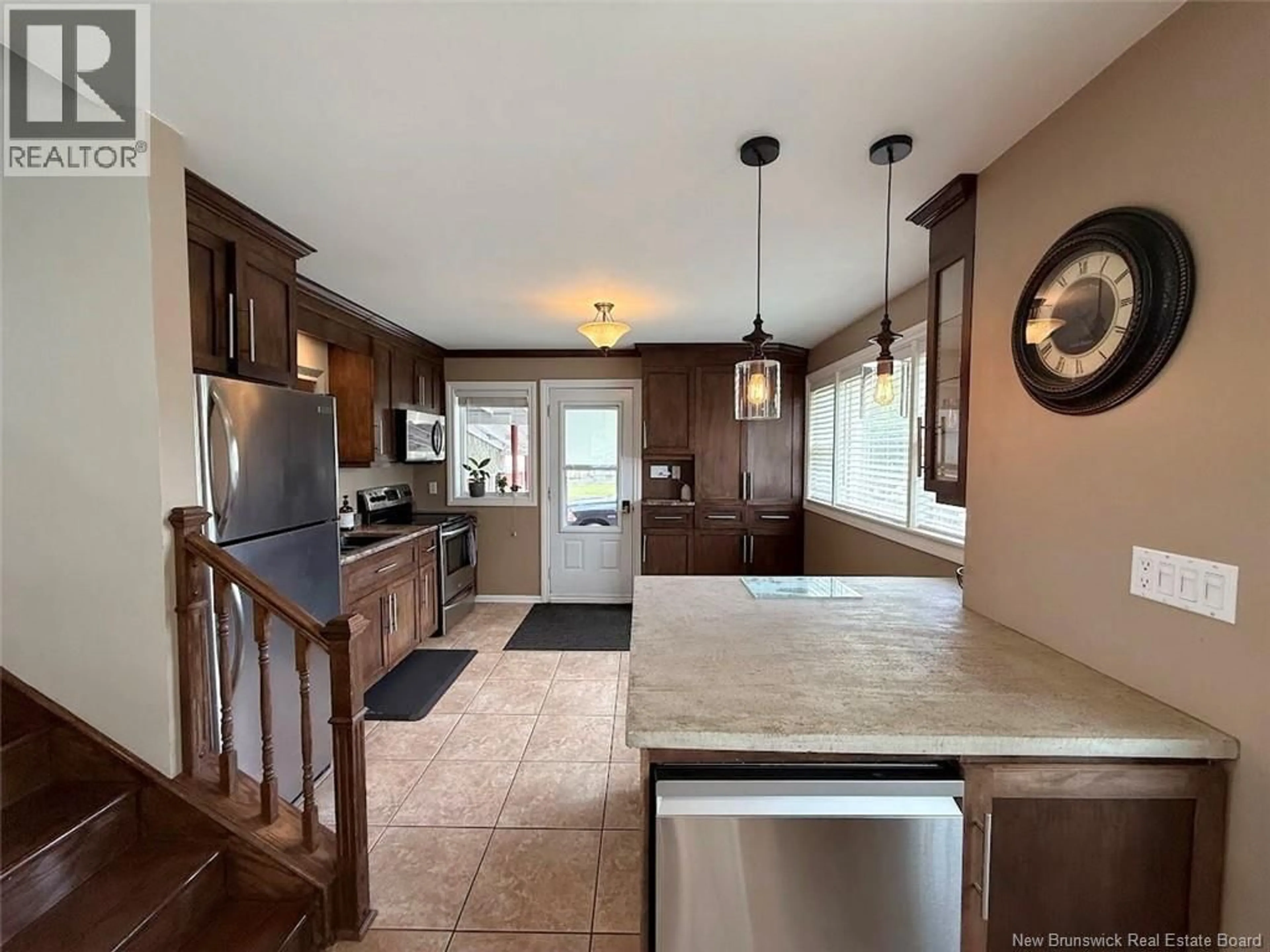 Open concept kitchen, ceramic/tile floor for 847 PRINCIPALE STREET, Saint-Basile New Brunswick E7C1L3