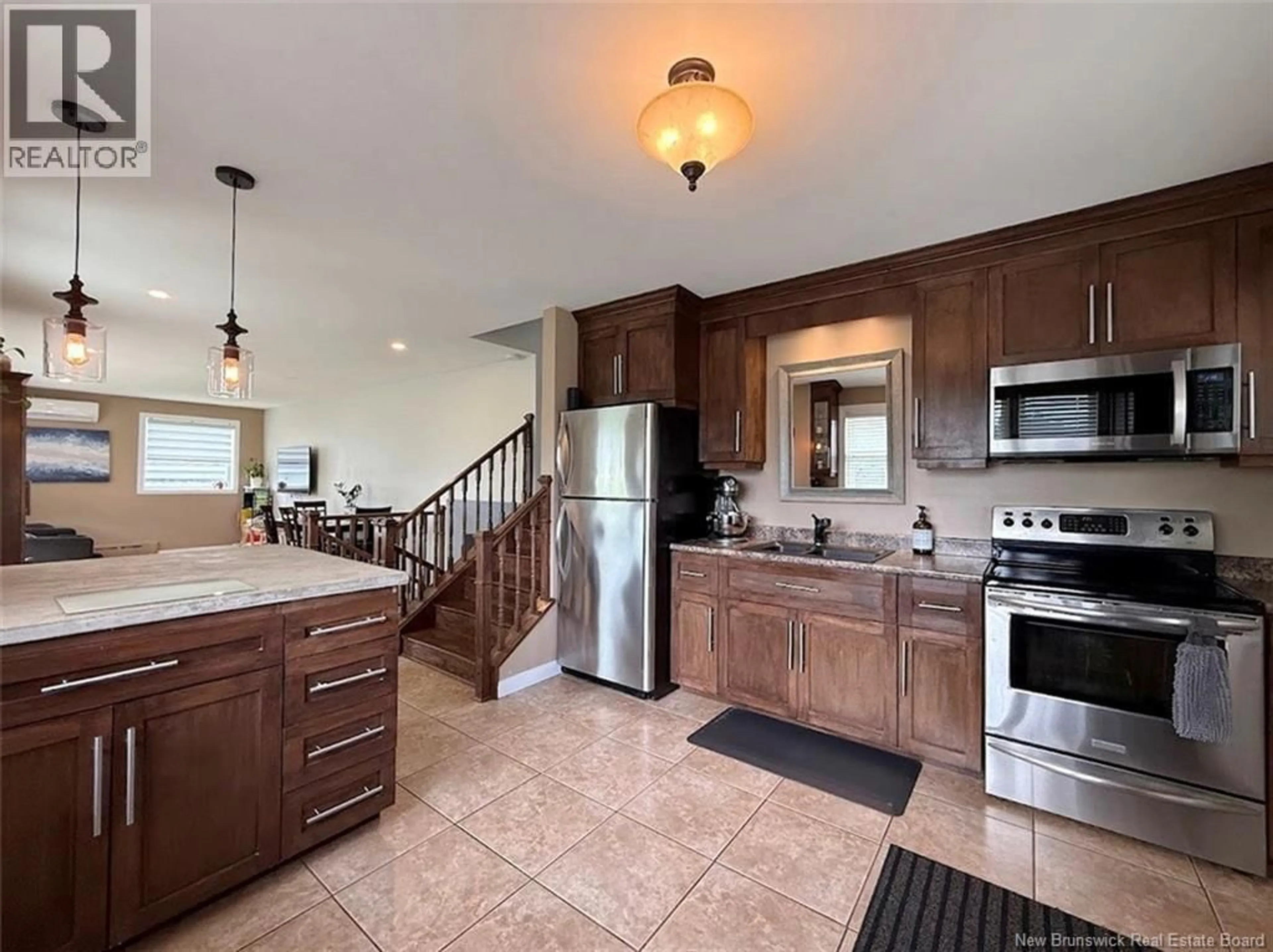 Open concept kitchen, ceramic/tile floor for 847 PRINCIPALE STREET, Saint-Basile New Brunswick E7C1L3