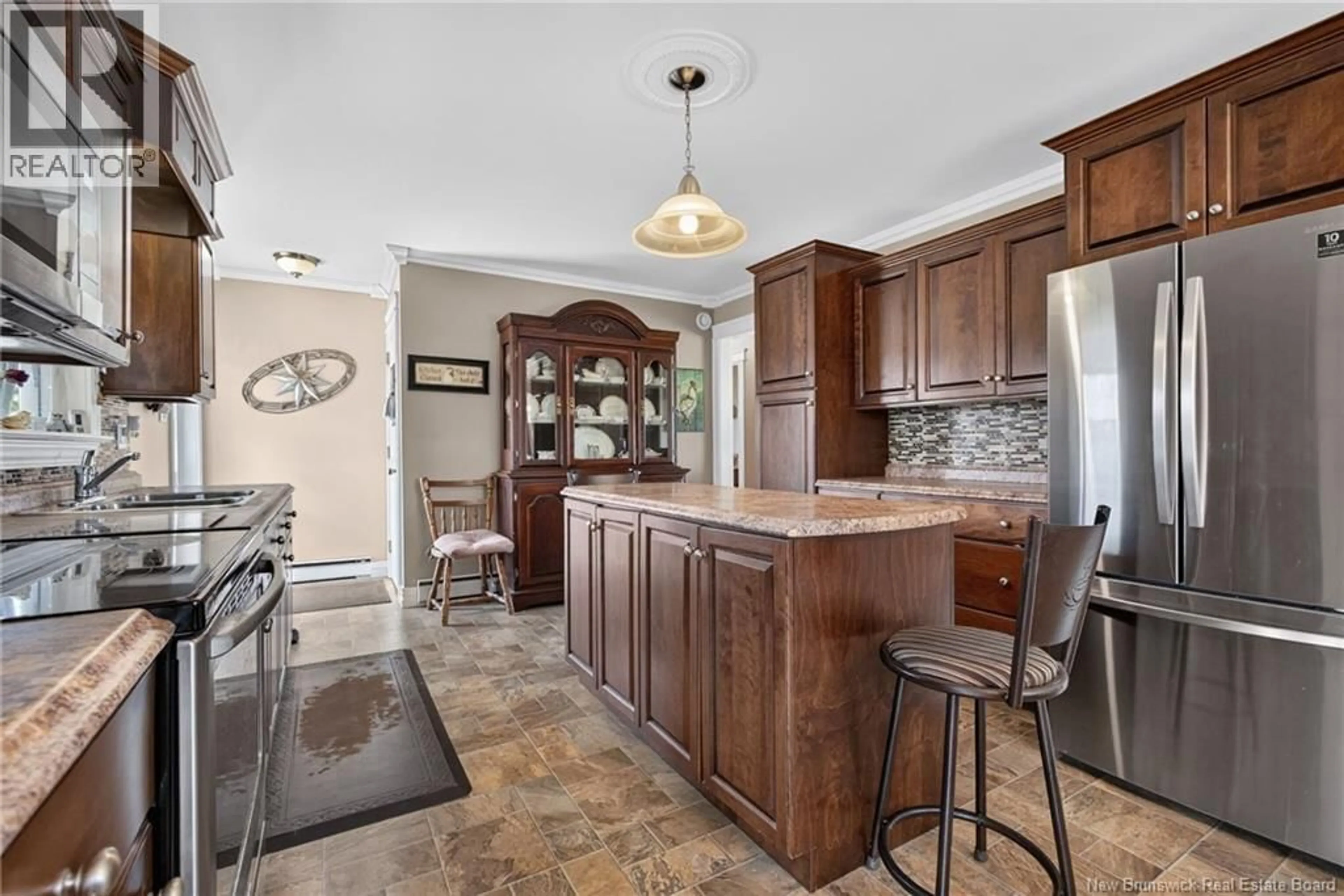 Open concept kitchen, ceramic/tile floor for 2481 ROUTE 475, Saint-Edouard-De-Kent New Brunswick E4S4W5