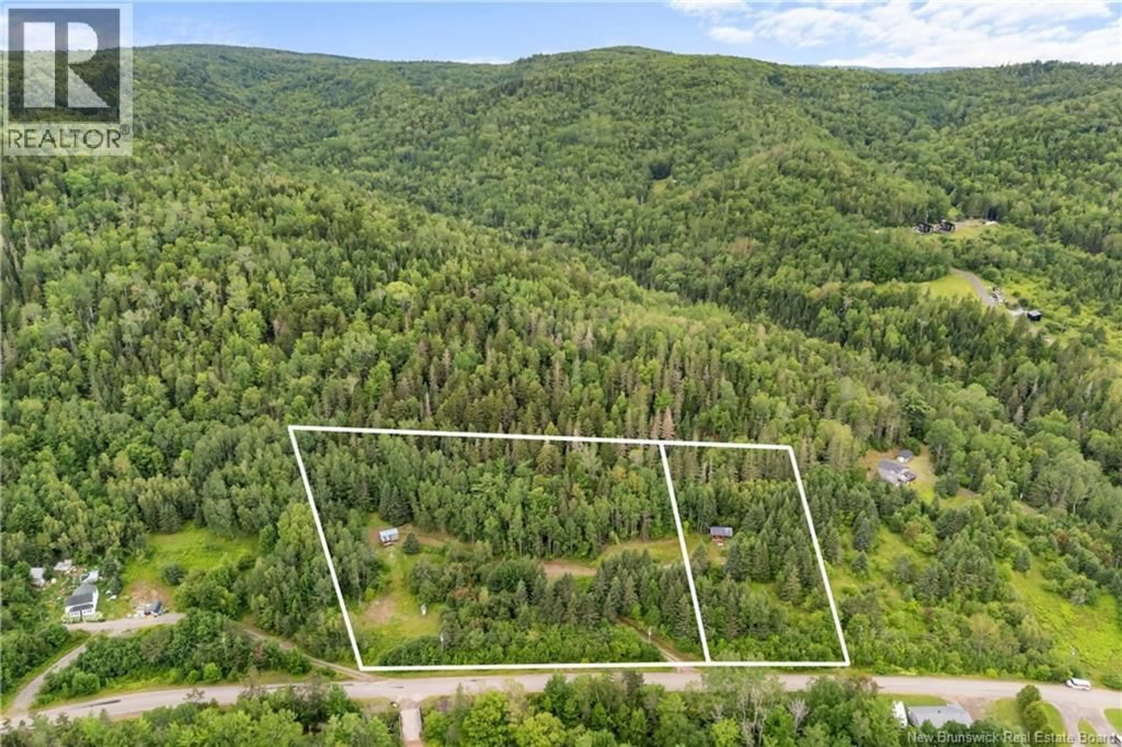 A pic from outside/outdoor area/front of a property/back of a property/a pic from drone, forest/trees view for 1048 AND 1056 WATERFORD ROAD, Waterford New Brunswick E4E5C4