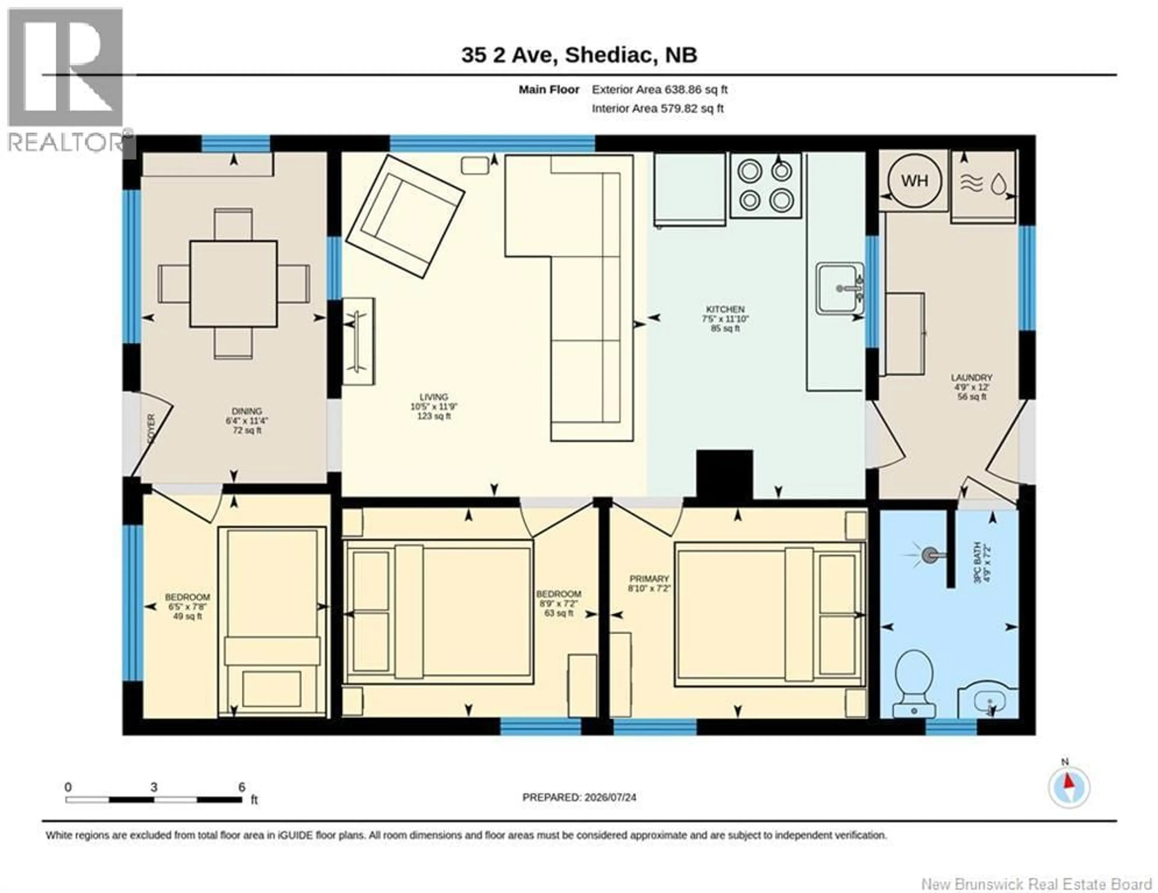 Floor plan for 35 SECOND AVENUE, Pointe-Du-Chêne New Brunswick E4P5B9