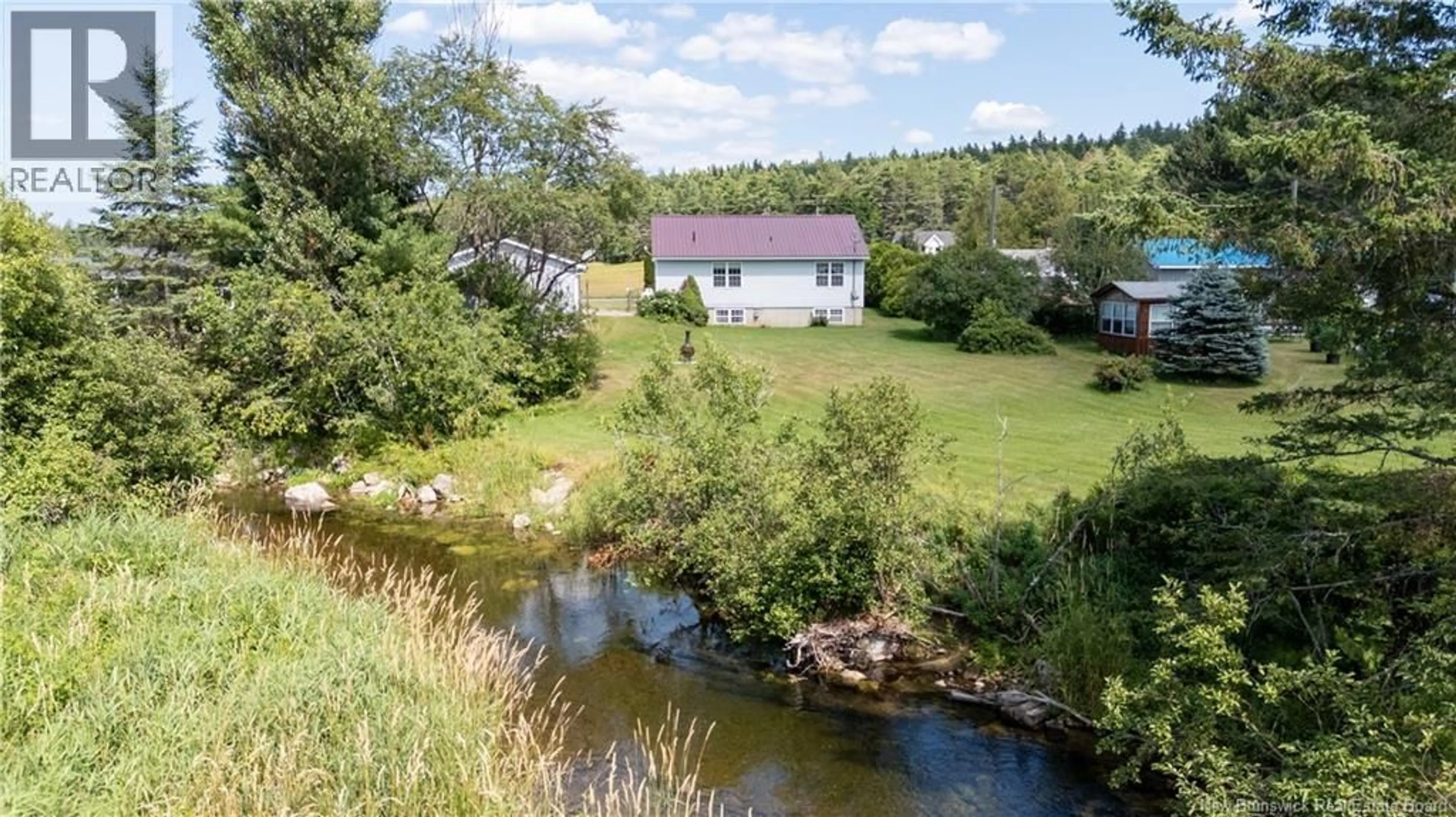 A pic from outside/outdoor area/front of a property/back of a property/a pic from drone, water/lake/river/ocean view for 397 ROUTE 895, Elgin New Brunswick E4Z2L4