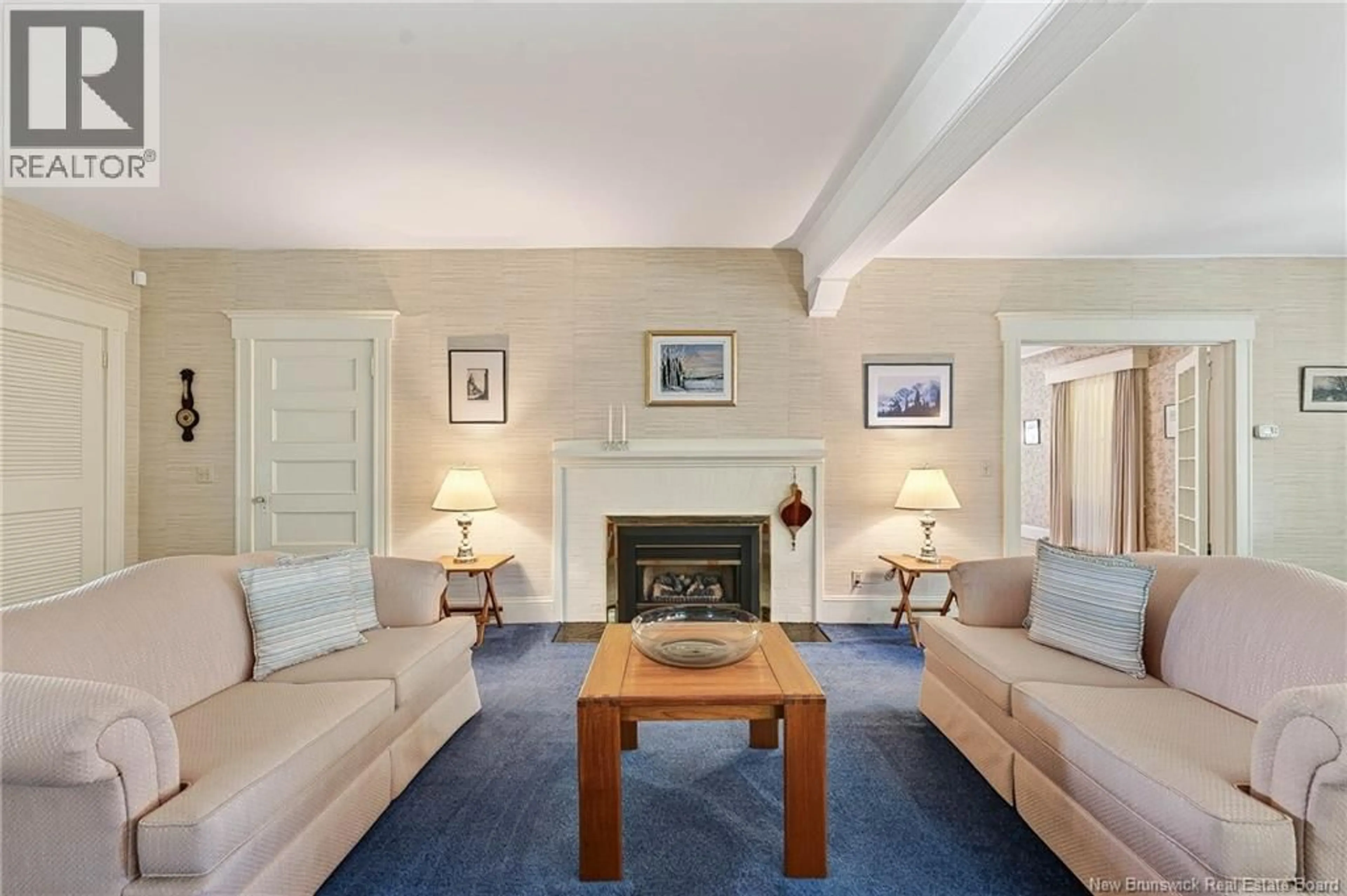 Living room with furniture, carpet floor for 101 CARLETON STREET, Saint Andrews New Brunswick E5B1N1