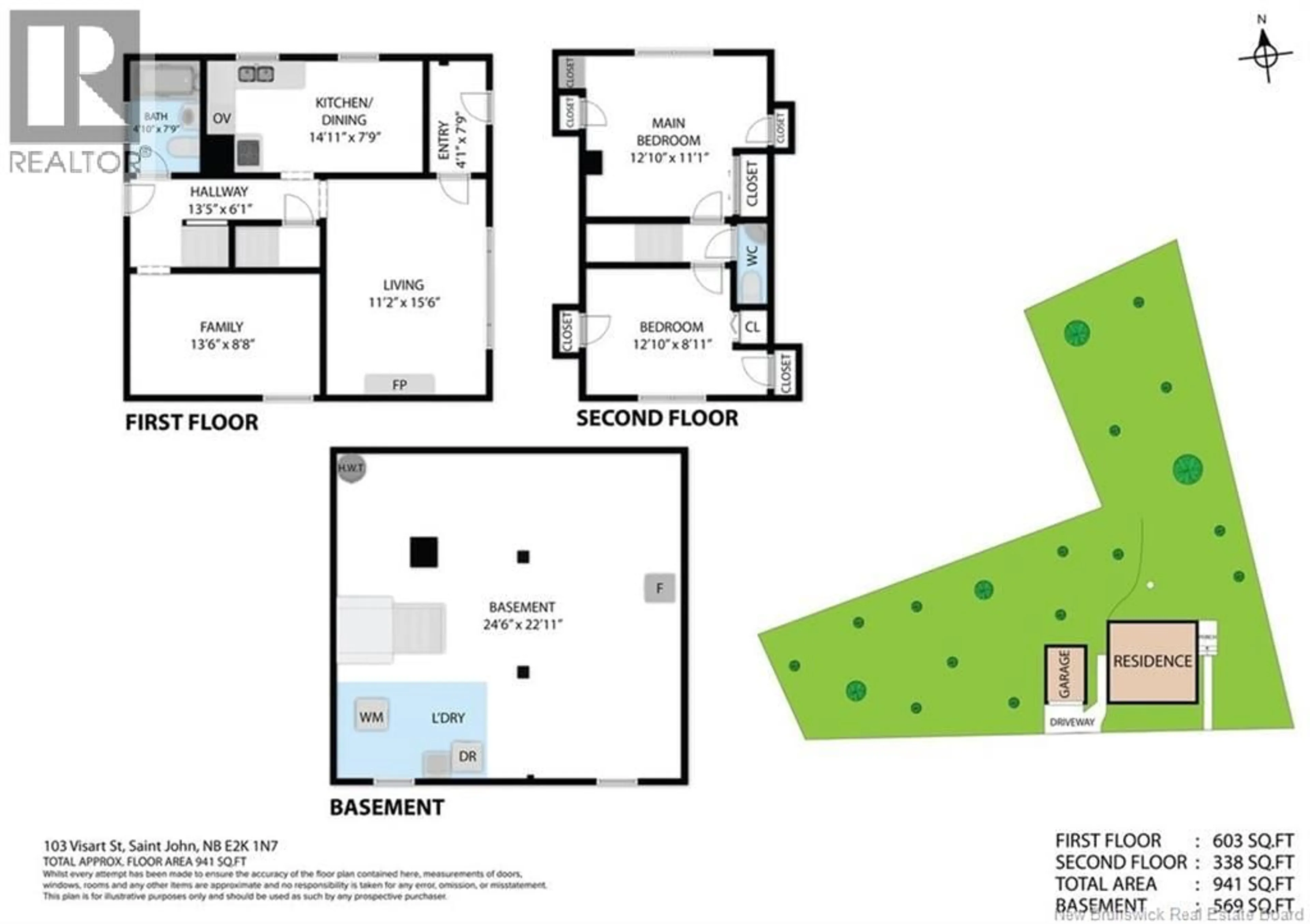Floor plan for 103 VISART STREET, Saint John New Brunswick E2K1N7
