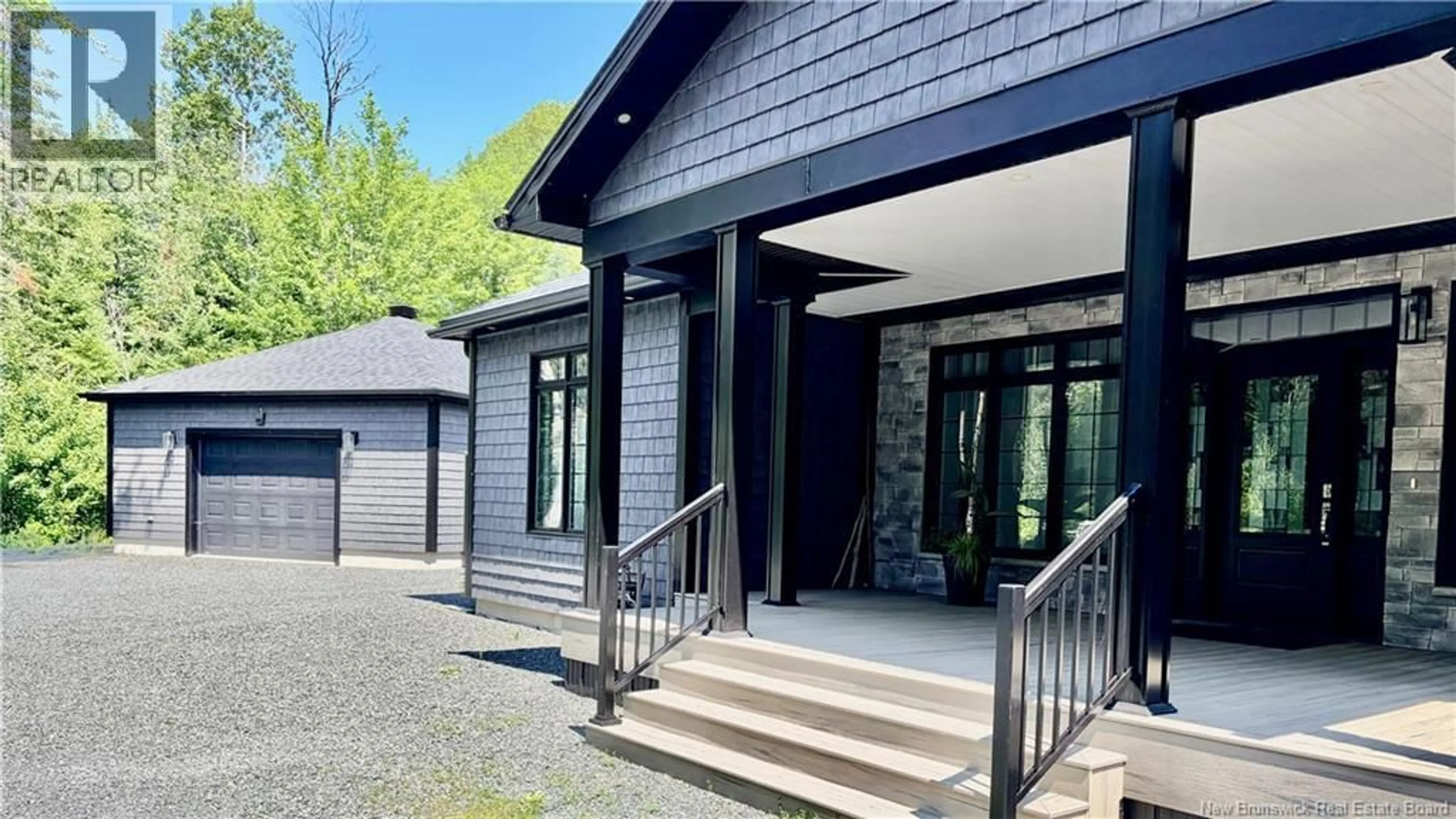 Home with vinyl exterior material, street for 357 PABINEAU FALLS ROAD, Big River New Brunswick E2A6T3