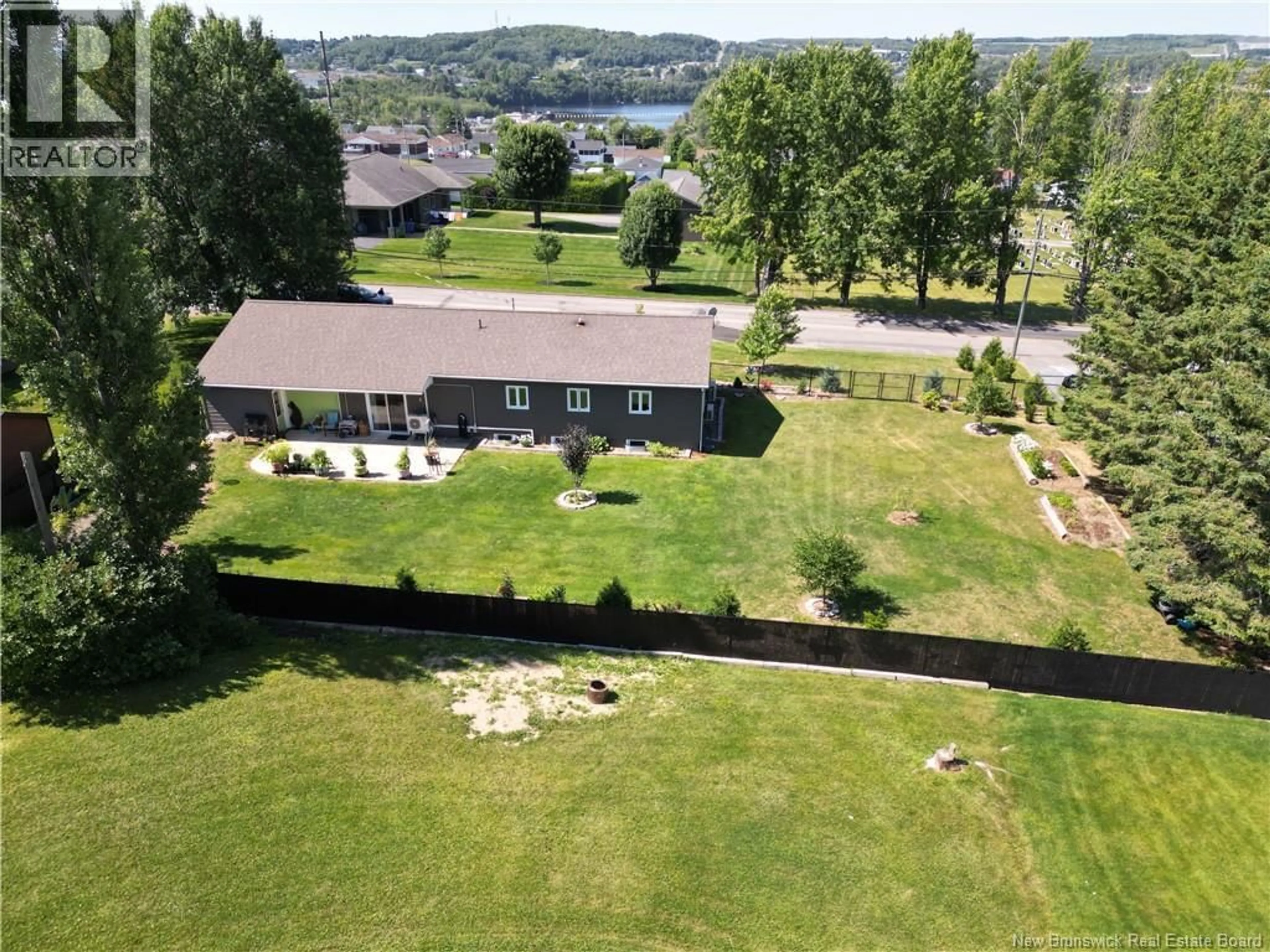 A pic from outside/outdoor area/front of a property/back of a property/a pic from drone, water/lake/river/ocean view for 16 BEAULIEU STREET, Grand-Sault/Grand Falls New Brunswick E3Y1C9