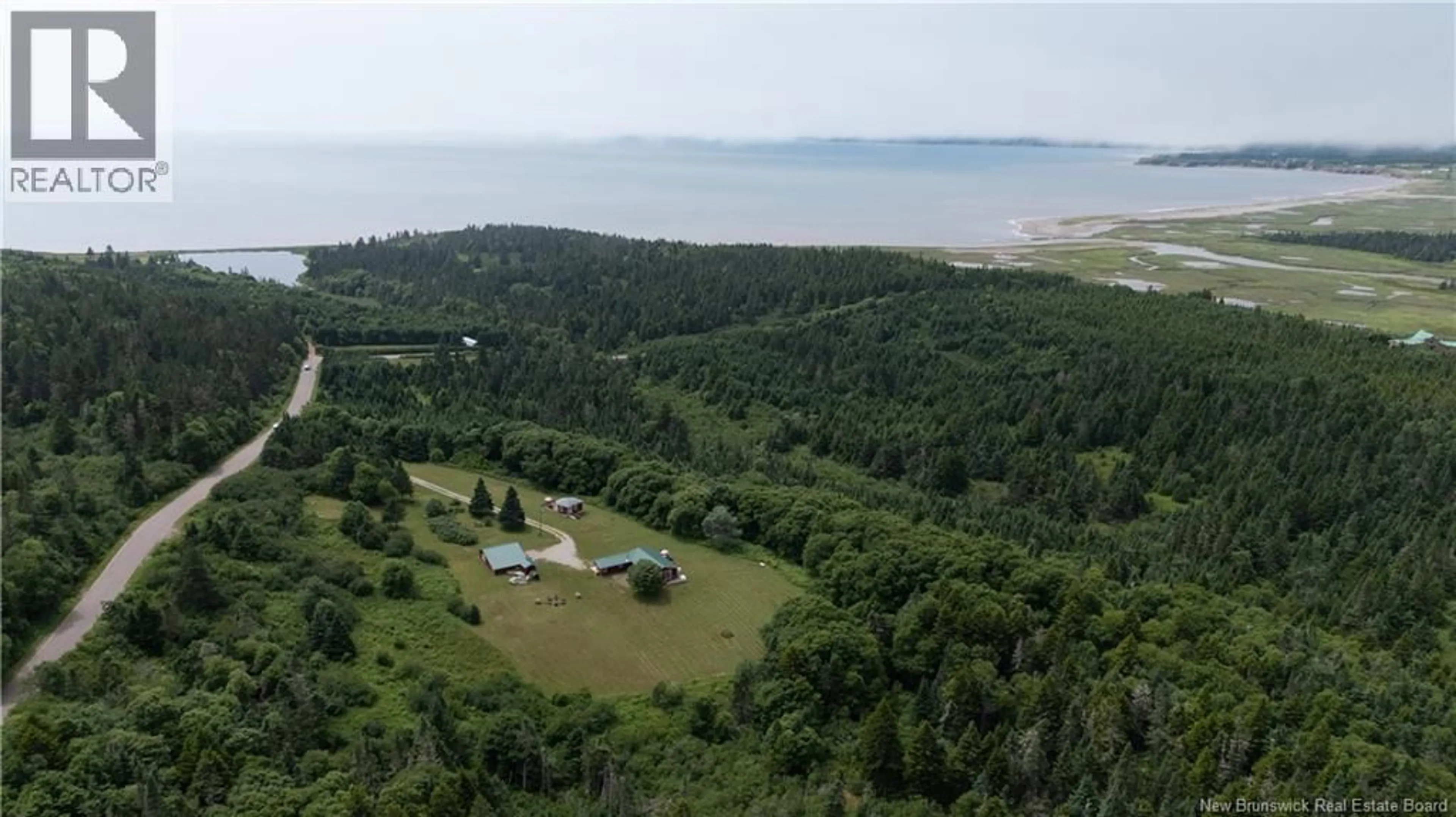 A pic from outside/outdoor area/front of a property/back of a property/a pic from drone, water/lake/river/ocean view for 279 CAPE ENRAGE ROAD, Waterside New Brunswick E4H4L2