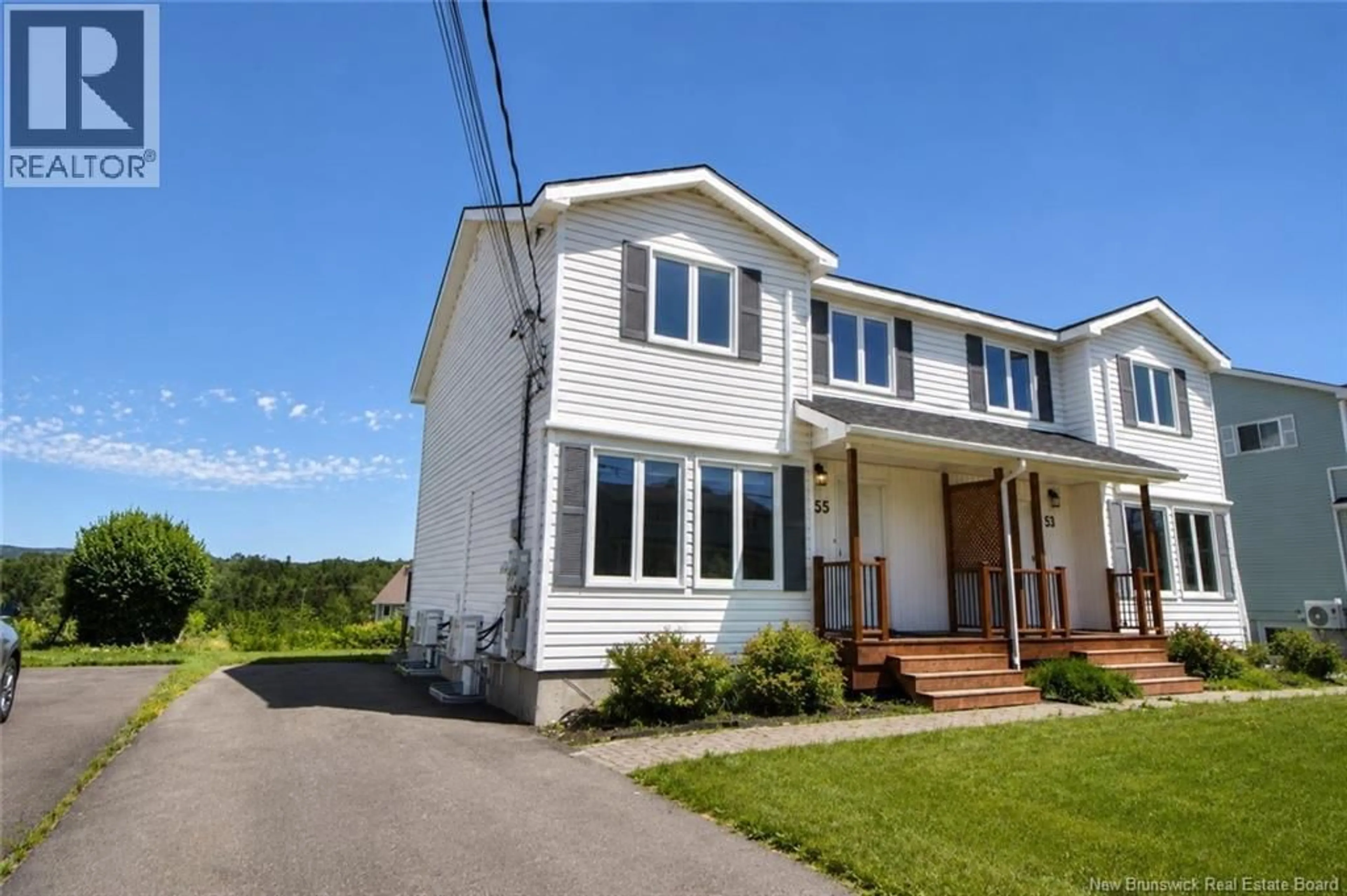Home with vinyl exterior material, street for 55 BRIARLEA, Moncton New Brunswick E1E3Y8