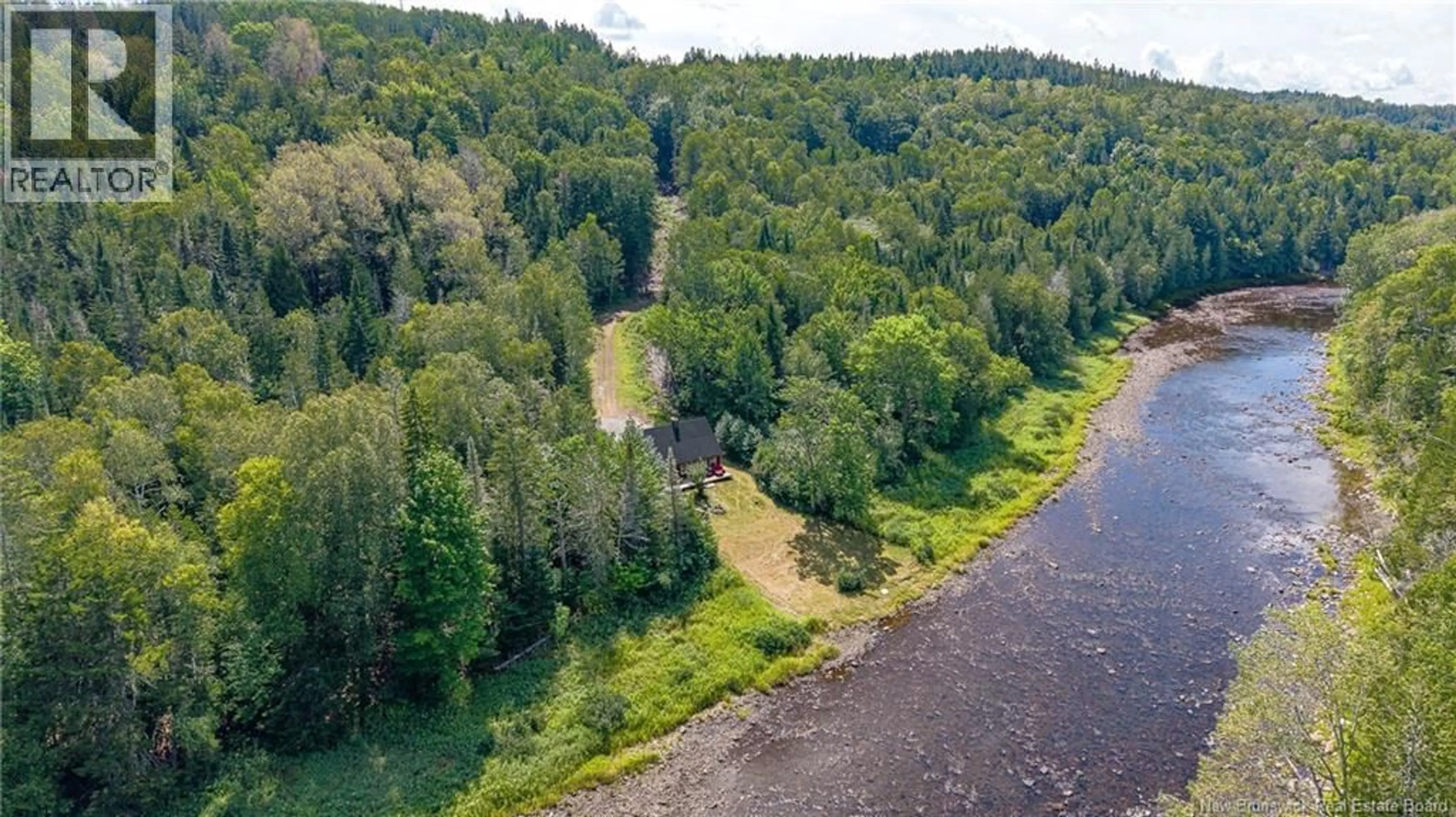 A pic from outside/outdoor area/front of a property/back of a property/a pic from drone, water/lake/river/ocean view for 165 BACK RIVER ROAD, Barnesville New Brunswick E5N4R8