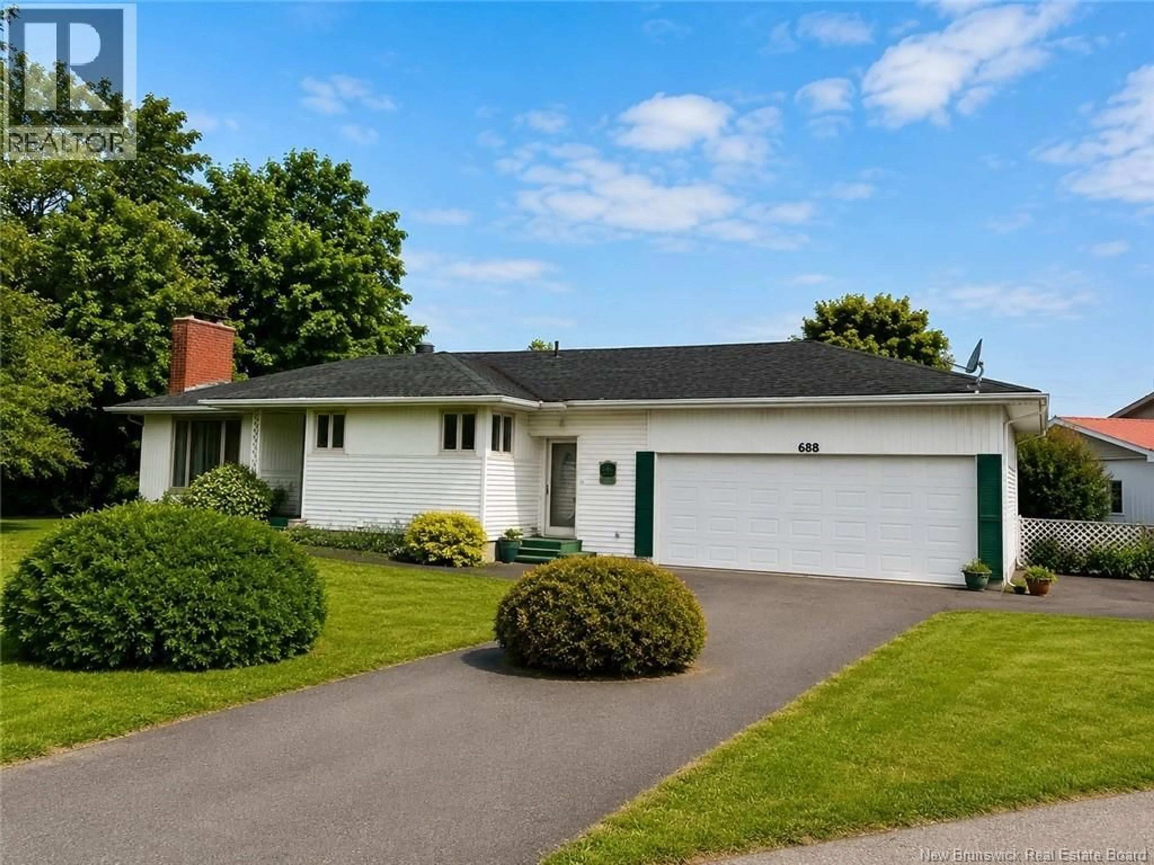 Home with vinyl exterior material, street for 688 EH DAIGLE BOULEVARD, Grand-Sault/Grand Falls New Brunswick E3Z2S1