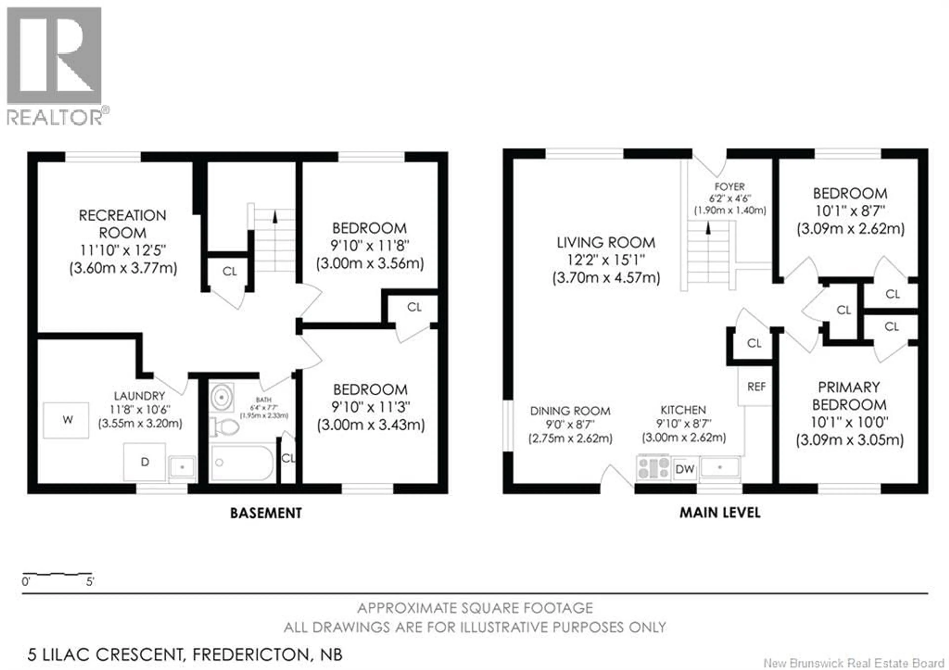 Floor plan for 5 LILAC CRESCENT, Nashwaaksis New Brunswick E3A2G7