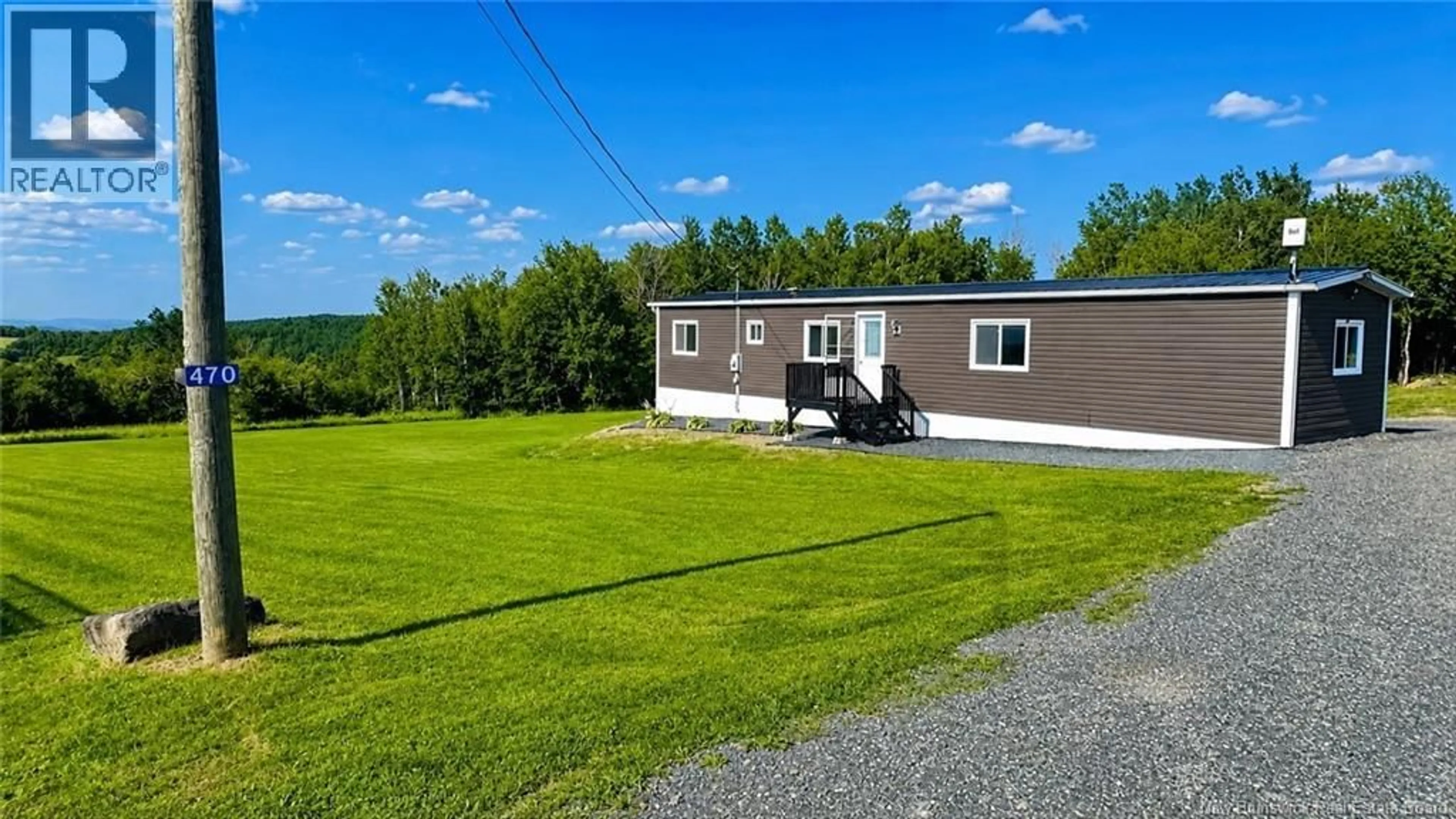 A pic from outside/outdoor area/front of a property/back of a property/a pic from drone, water/lake/river/ocean view for 470 SHARPS MOUNTAIN ROAD, Newburg New Brunswick E7N1Y2