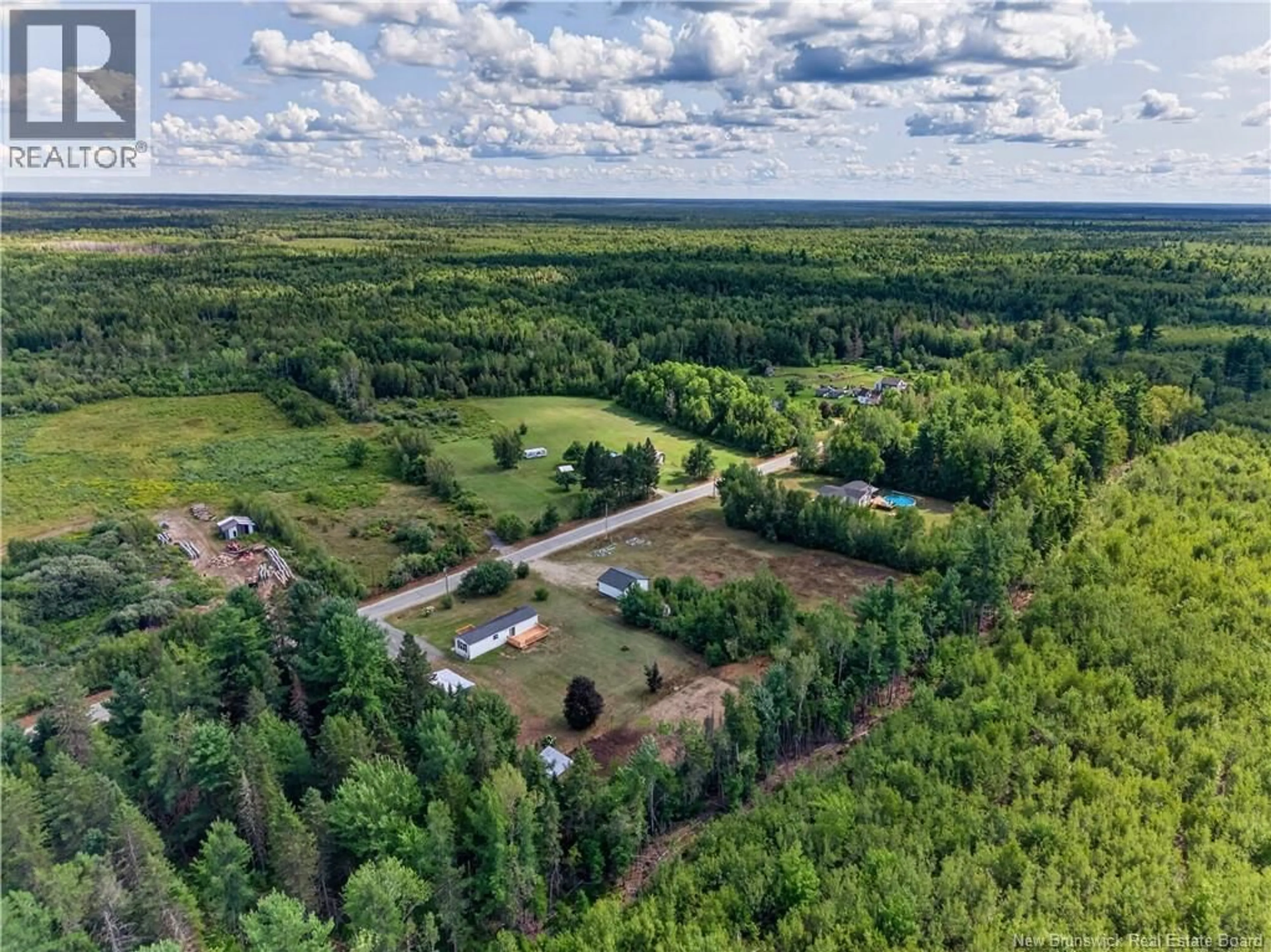 A pic from outside/outdoor area/front of a property/back of a property/a pic from drone, forest/trees view for 132 MACDONALD ROAD, Glenwood New Brunswick E1N5J1