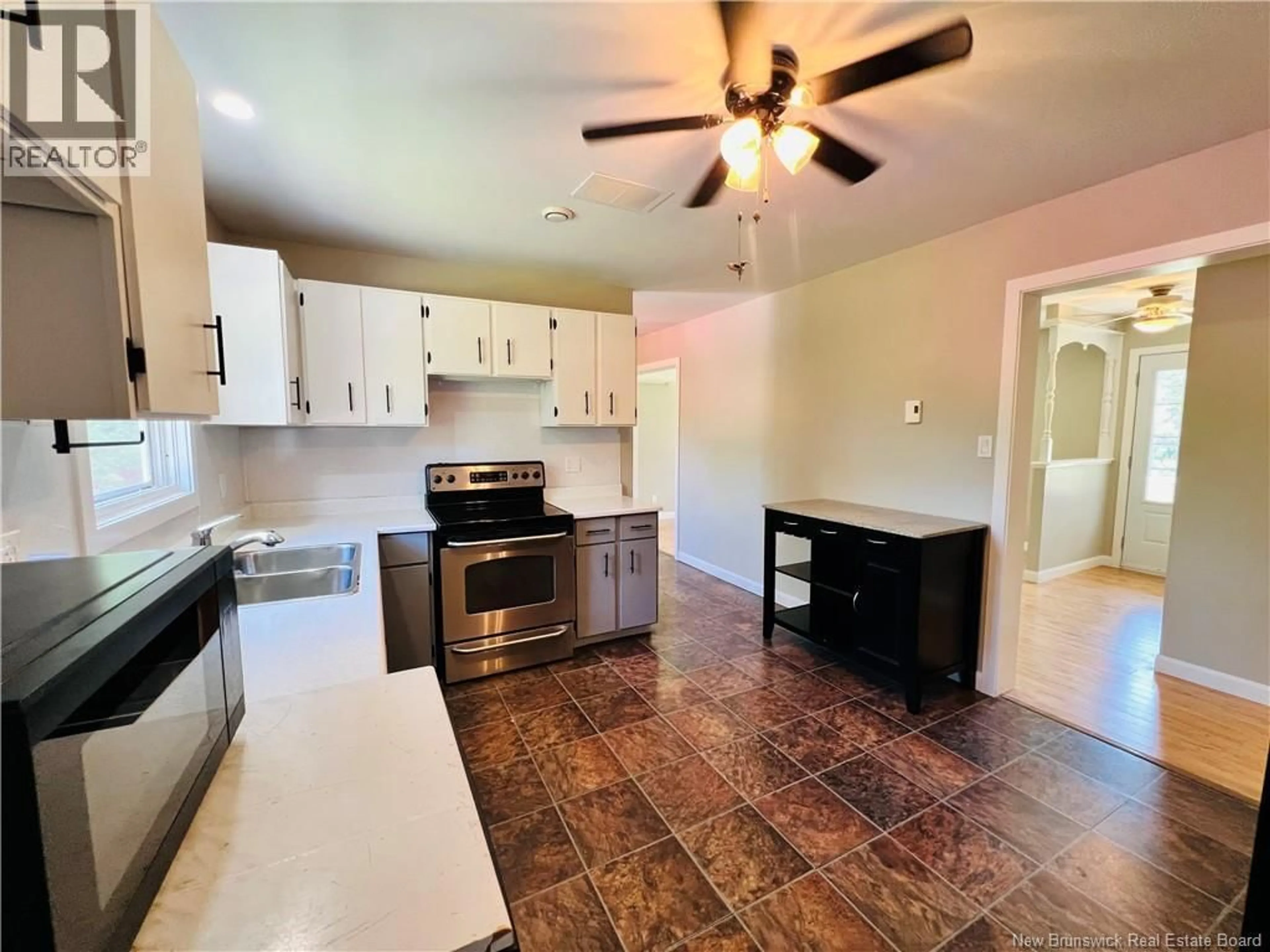 Open concept kitchen, ceramic/tile floor for 179 UNION STREET, St. Stephen New Brunswick E3L1W2