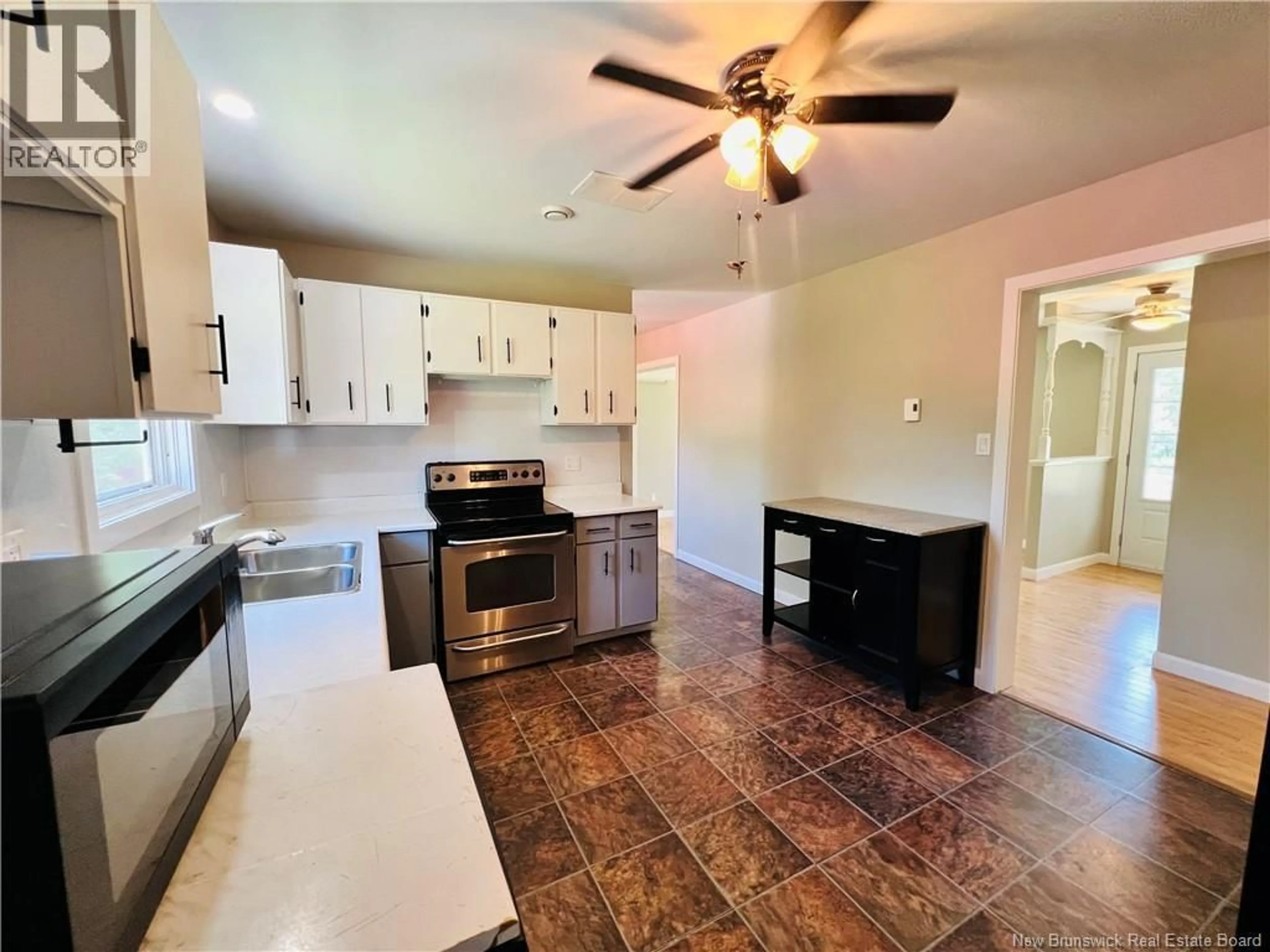 Open concept kitchen, ceramic/tile floor for 179 UNION STREET, St. Stephen New Brunswick E3L1W2