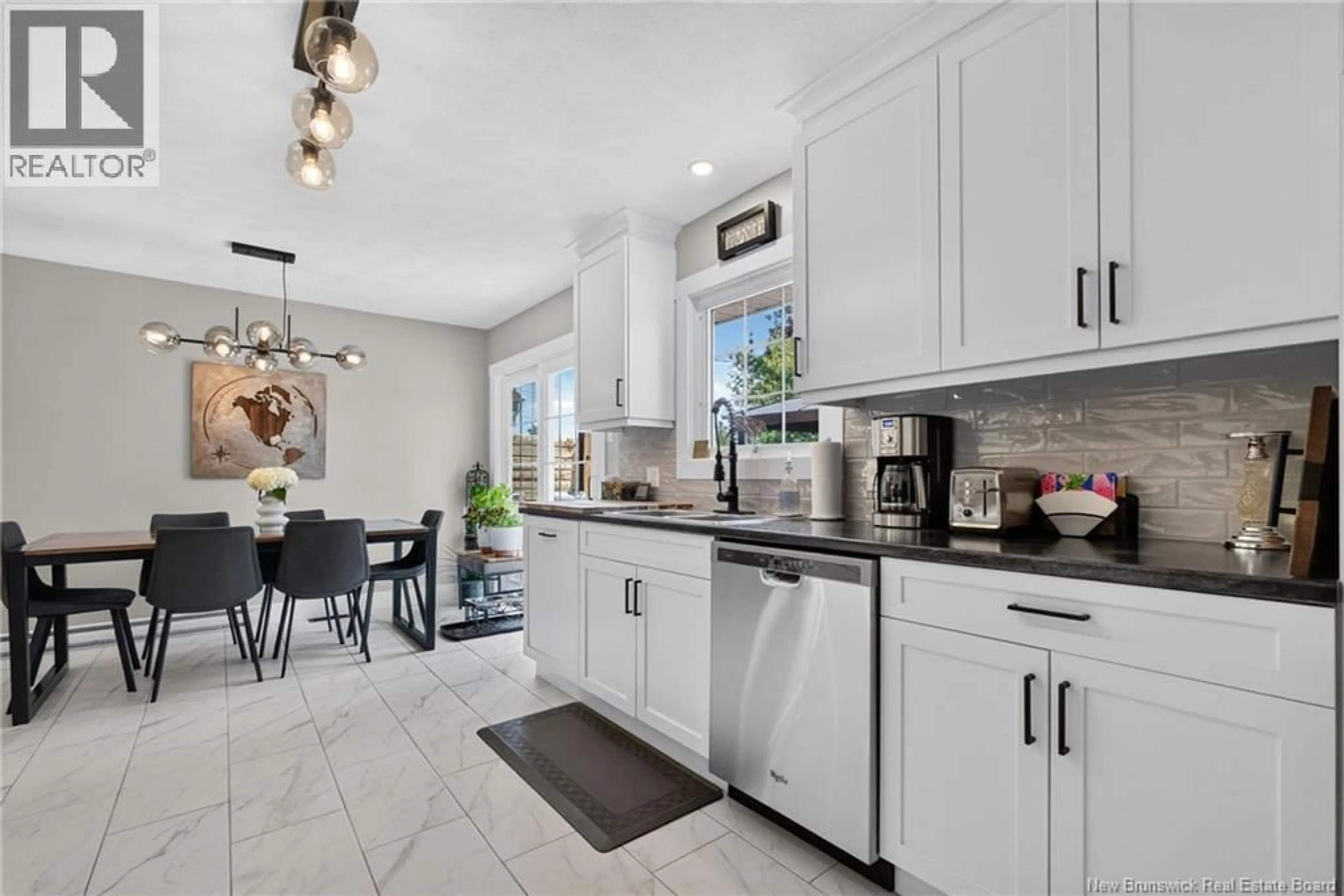 Open concept kitchen, ceramic/tile floor for 14 CABOT DRIVE, Moncton New Brunswick E1A5K9