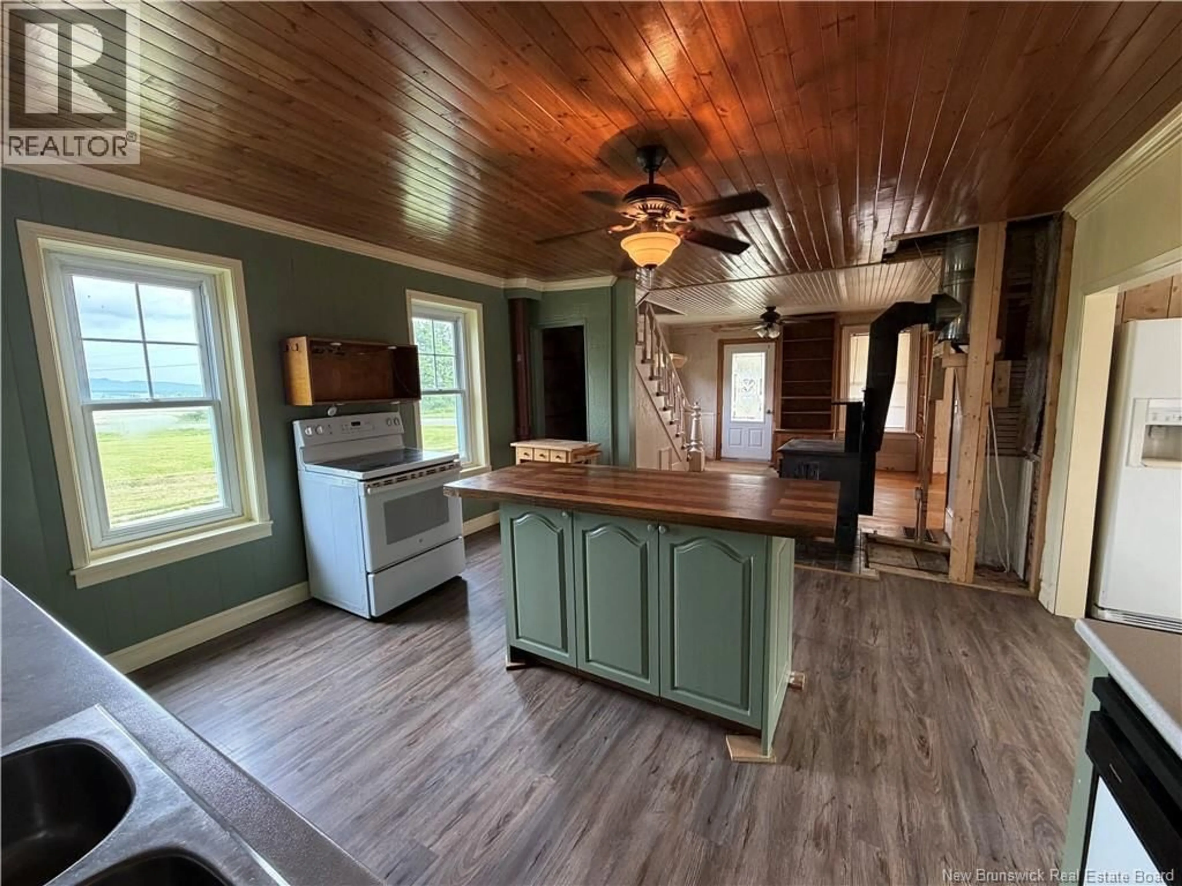 Open concept kitchen, wood/laminate floor for 179 SIPPRELL ROAD, Greenfield New Brunswick E7L3B5