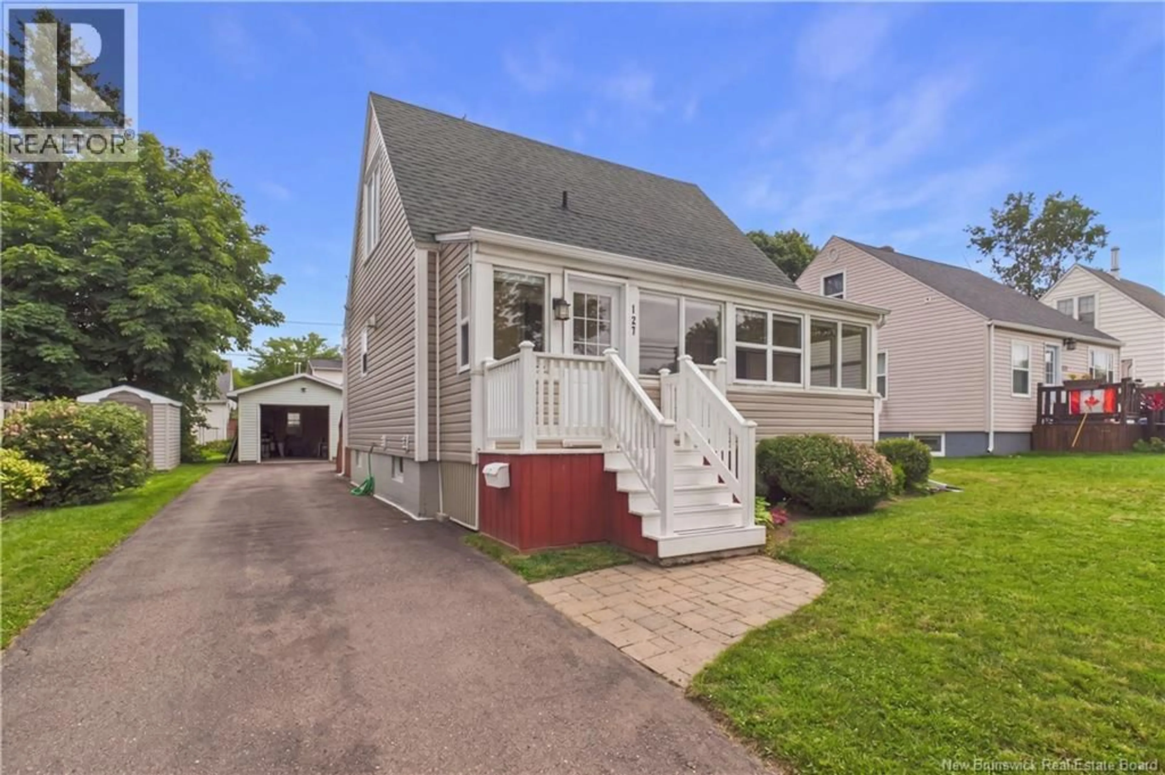 Home with vinyl exterior material, street for 127 WEST LANE, Moncton New Brunswick E1C6T8