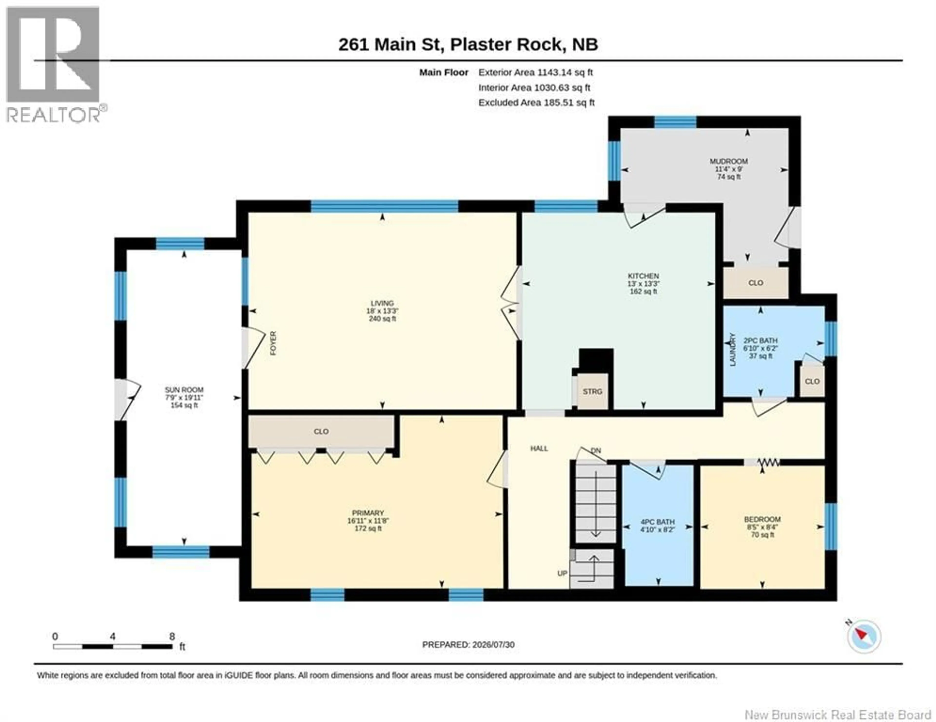 Floor plan for 261 MAIN STREET, Plaster Rock New Brunswick E7G2G4