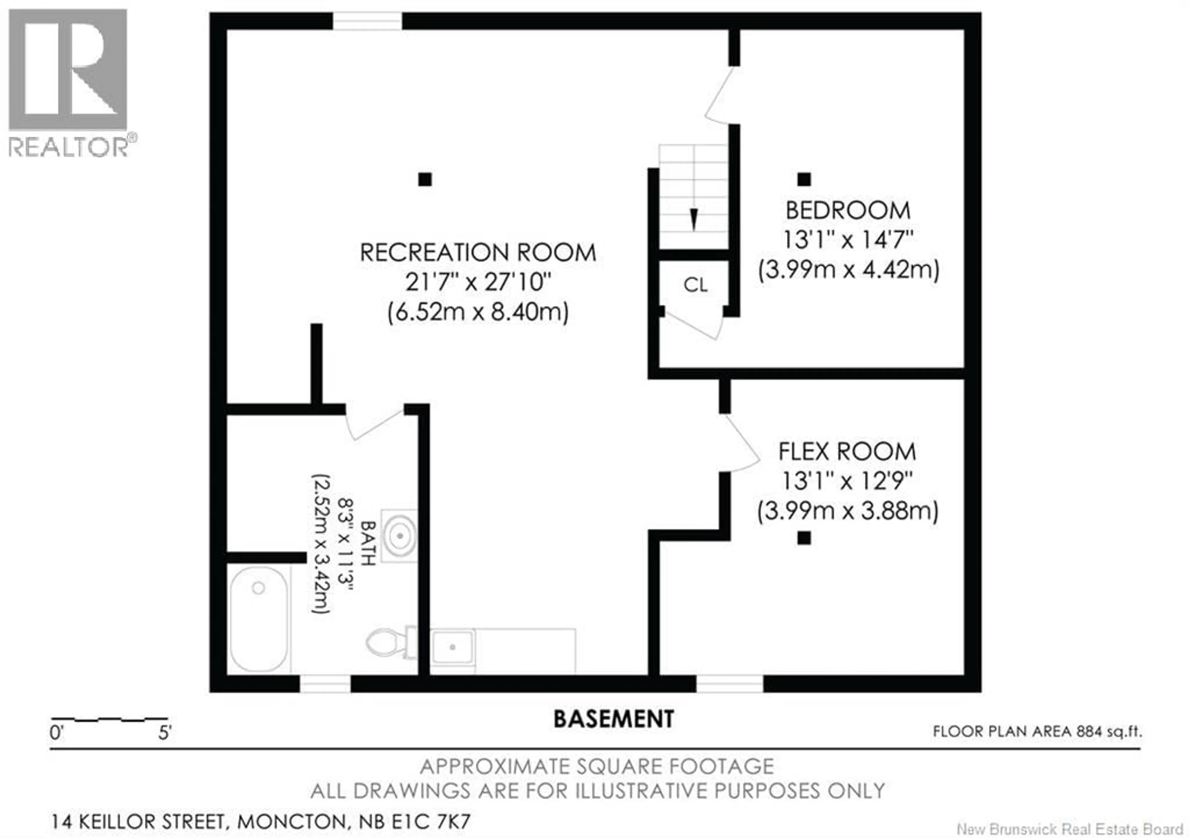 Floor plan for 14 KEILLOR STREET, Moncton New Brunswick E1C7K7
