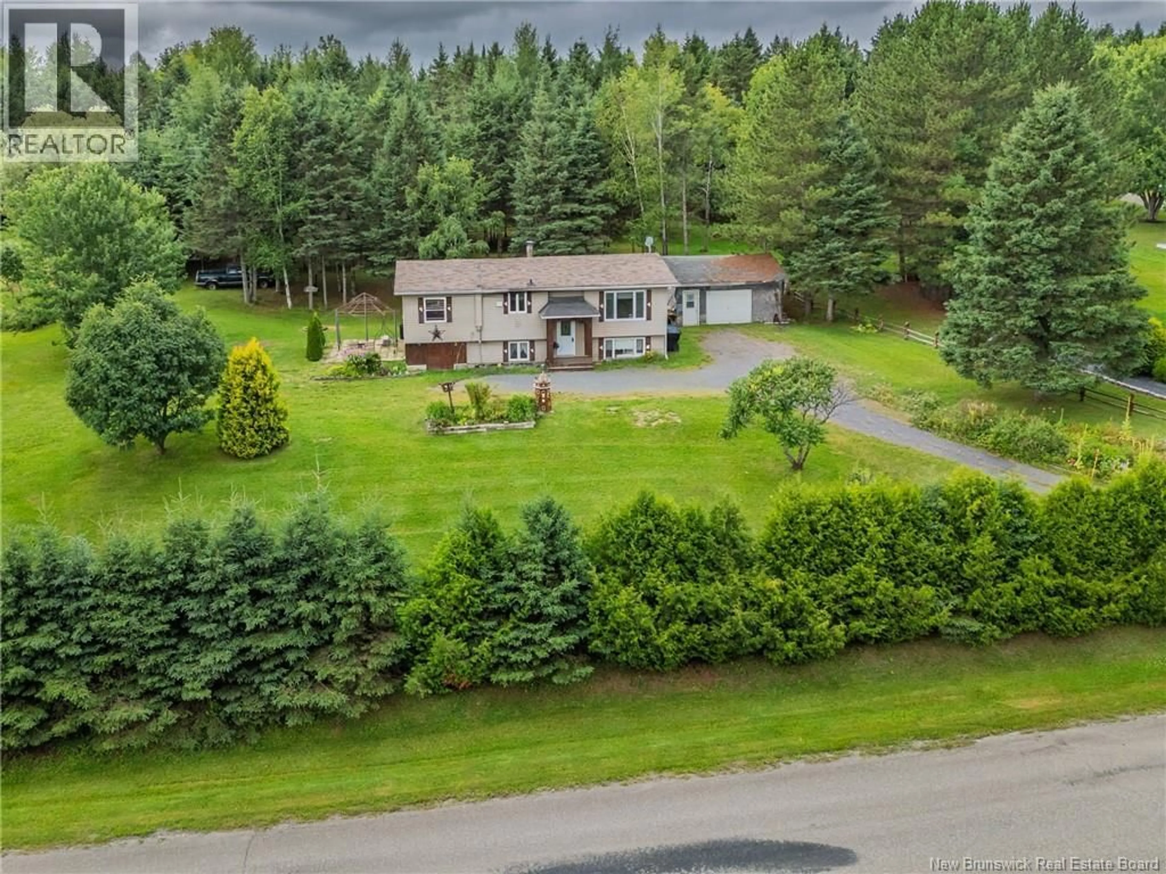 A pic from outside/outdoor area/front of a property/back of a property/a pic from drone, unknown for 157 COTE MILL ROAD, DSL de Drummond/DSL of Drummond New Brunswick E3Y1N5