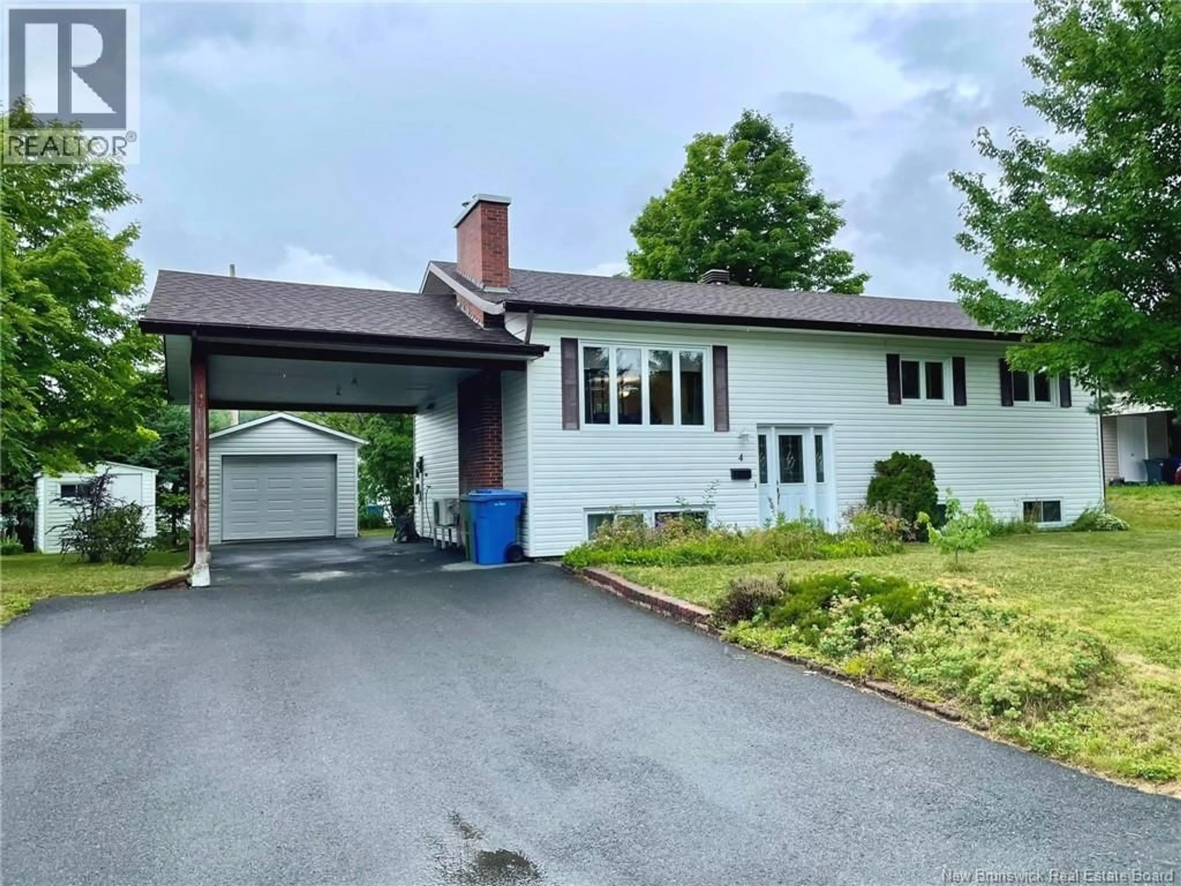 A pic from outside/outdoor area/front of a property/back of a property/a pic from drone, street for 4 EMILE-SIMARD AVENUE, Edmundston New Brunswick E3V3P9