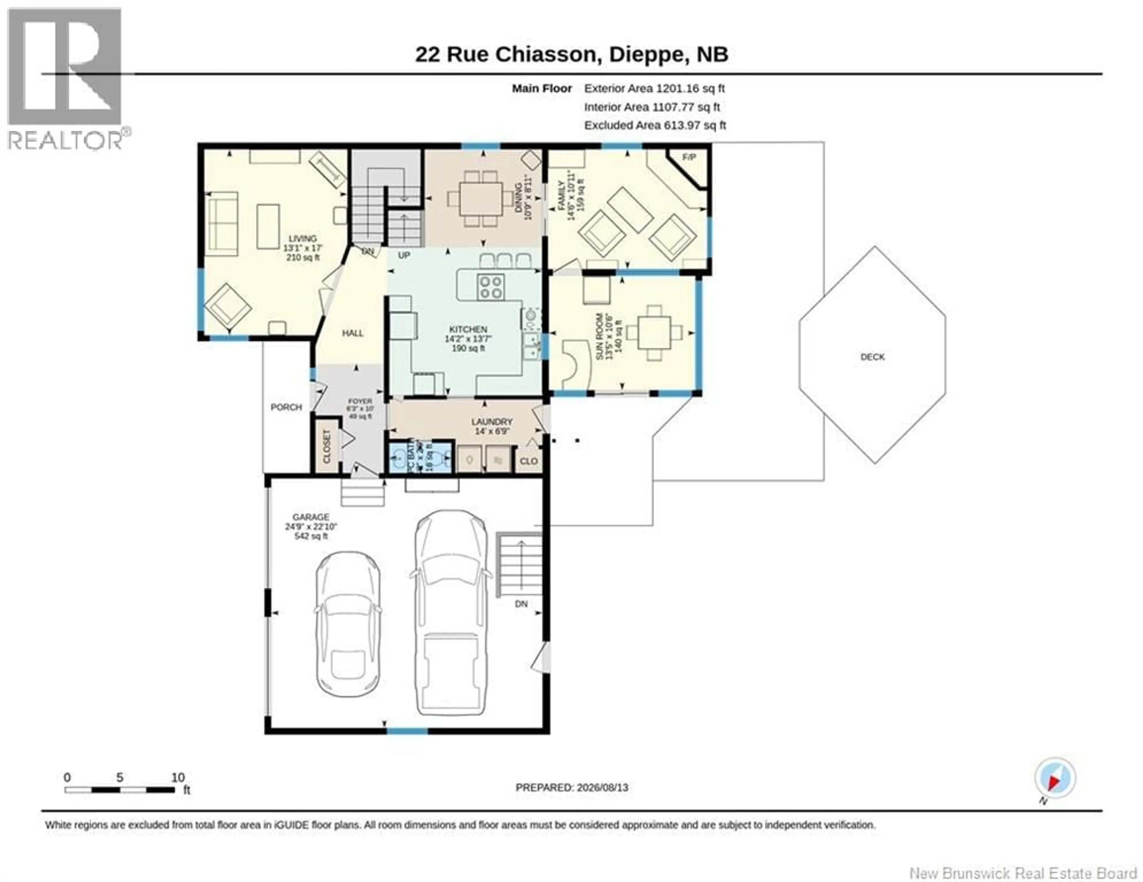 Floor plan for 22 CHIASSON COURT, Dieppe New Brunswick E1A6J4