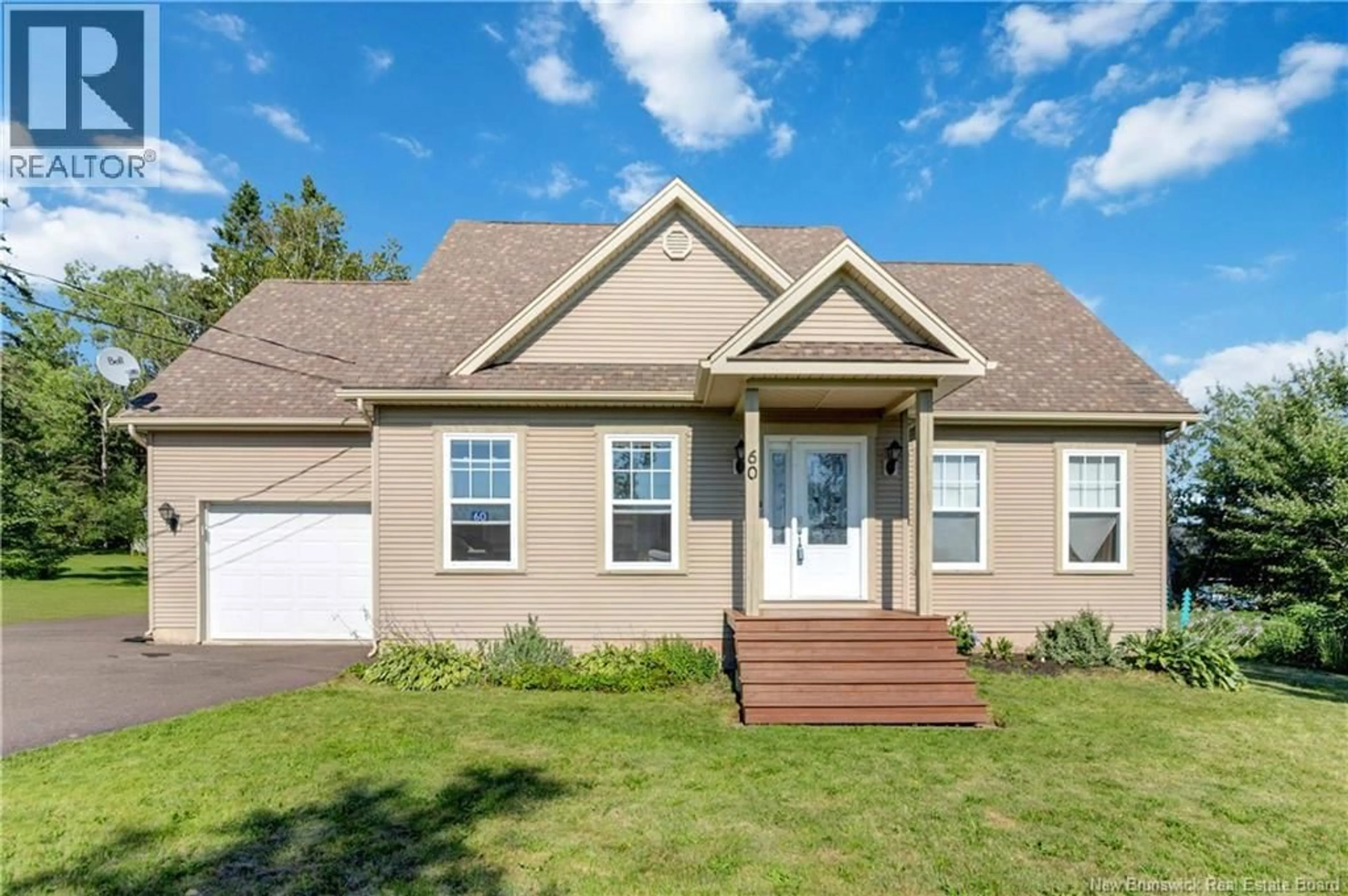 Home with vinyl exterior material, street for 60 LOWER MOUNTAIN ROAD, Boundary Creek New Brunswick E1G4W1