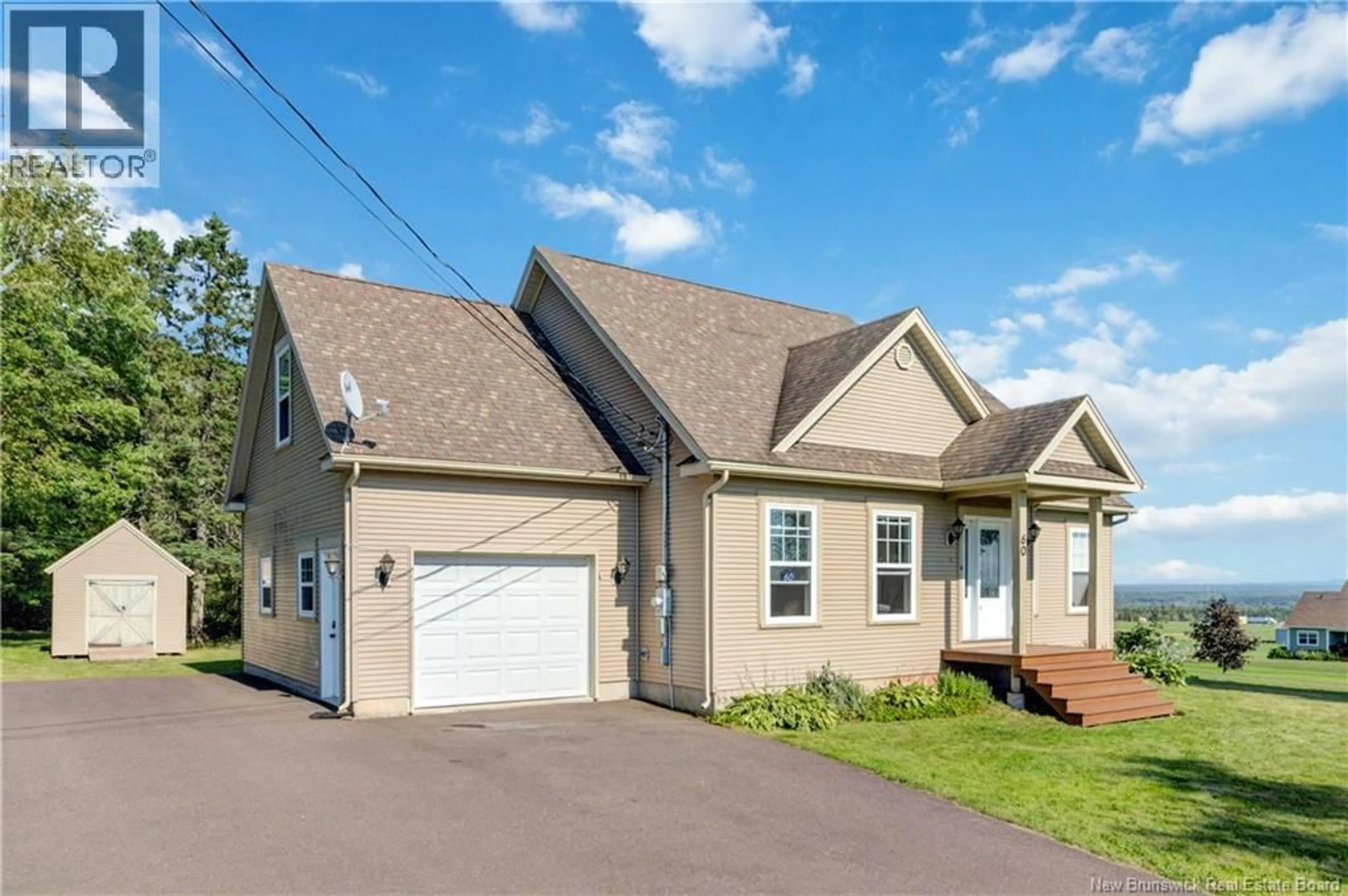 Home with vinyl exterior material, street for 60 LOWER MOUNTAIN ROAD, Boundary Creek New Brunswick E1G4W1