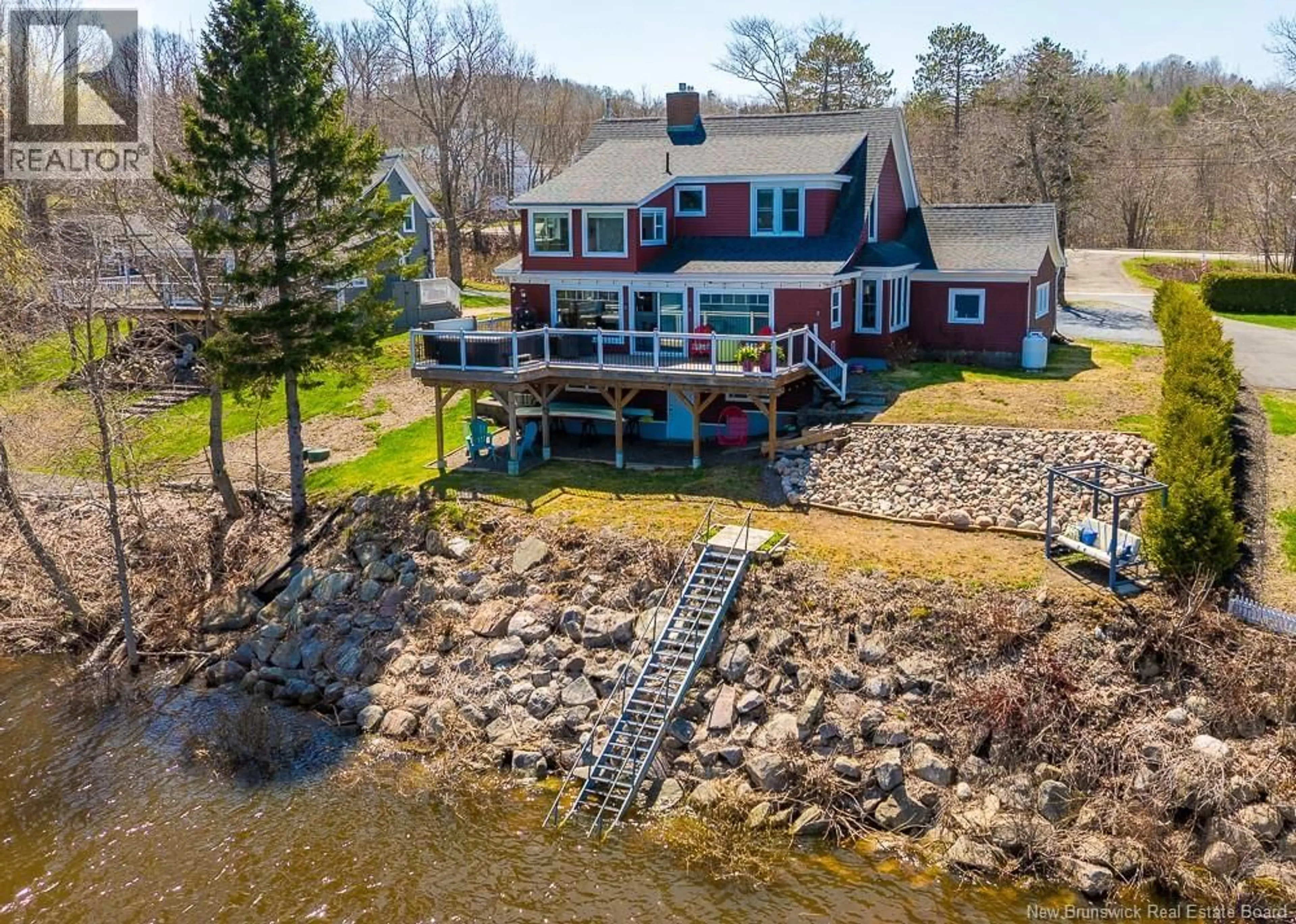 A pic from outside/outdoor area/front of a property/back of a property/a pic from drone, water/lake/river/ocean view for 9 DRIFTWOOD LANE, Grand Bay-Westfield New Brunswick E5K3G5