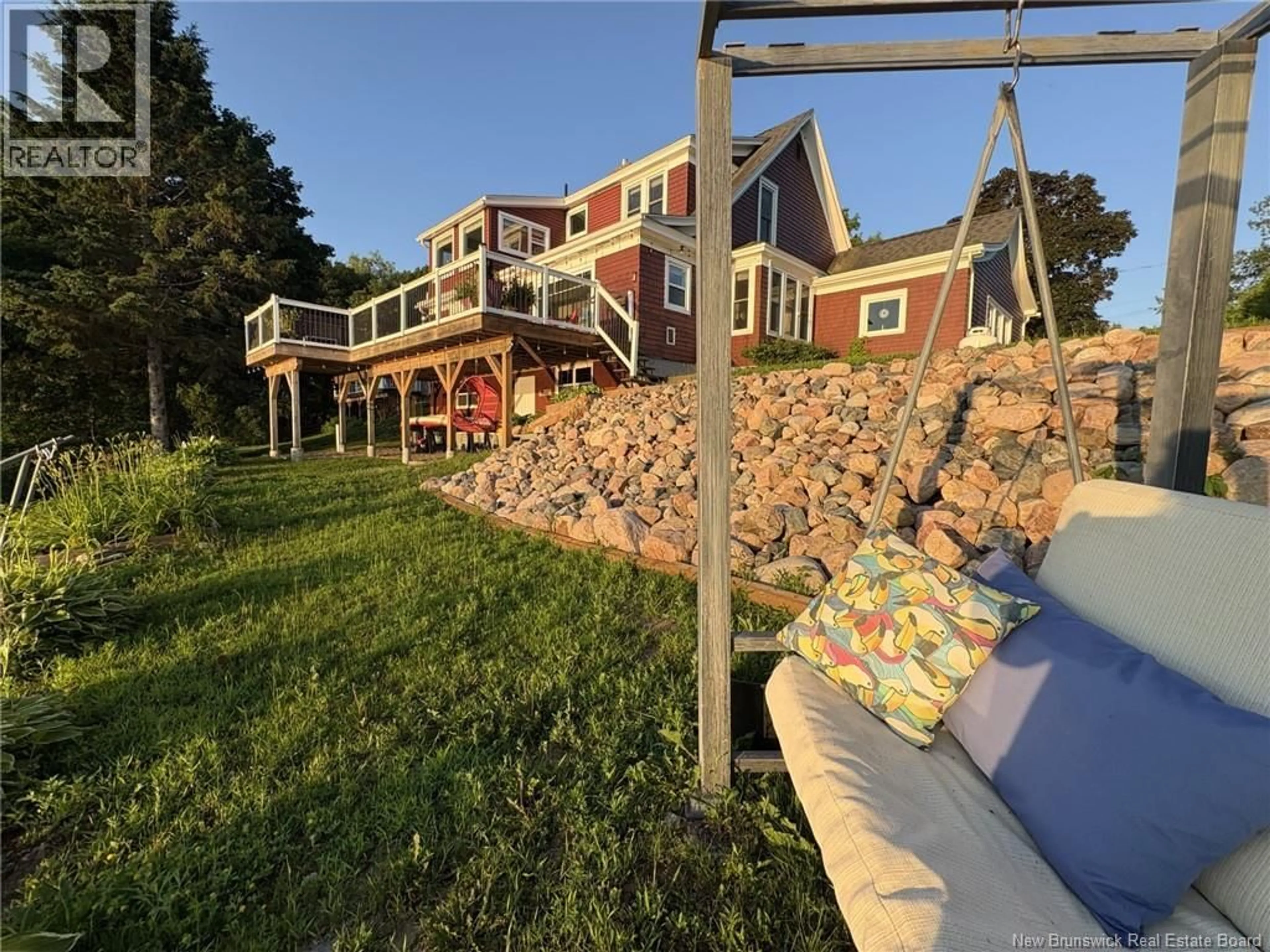 A pic from outside/outdoor area/front of a property/back of a property/a pic from drone, water/lake/river/ocean view for 9 DRIFTWOOD LANE, Grand Bay-Westfield New Brunswick E5K3G5