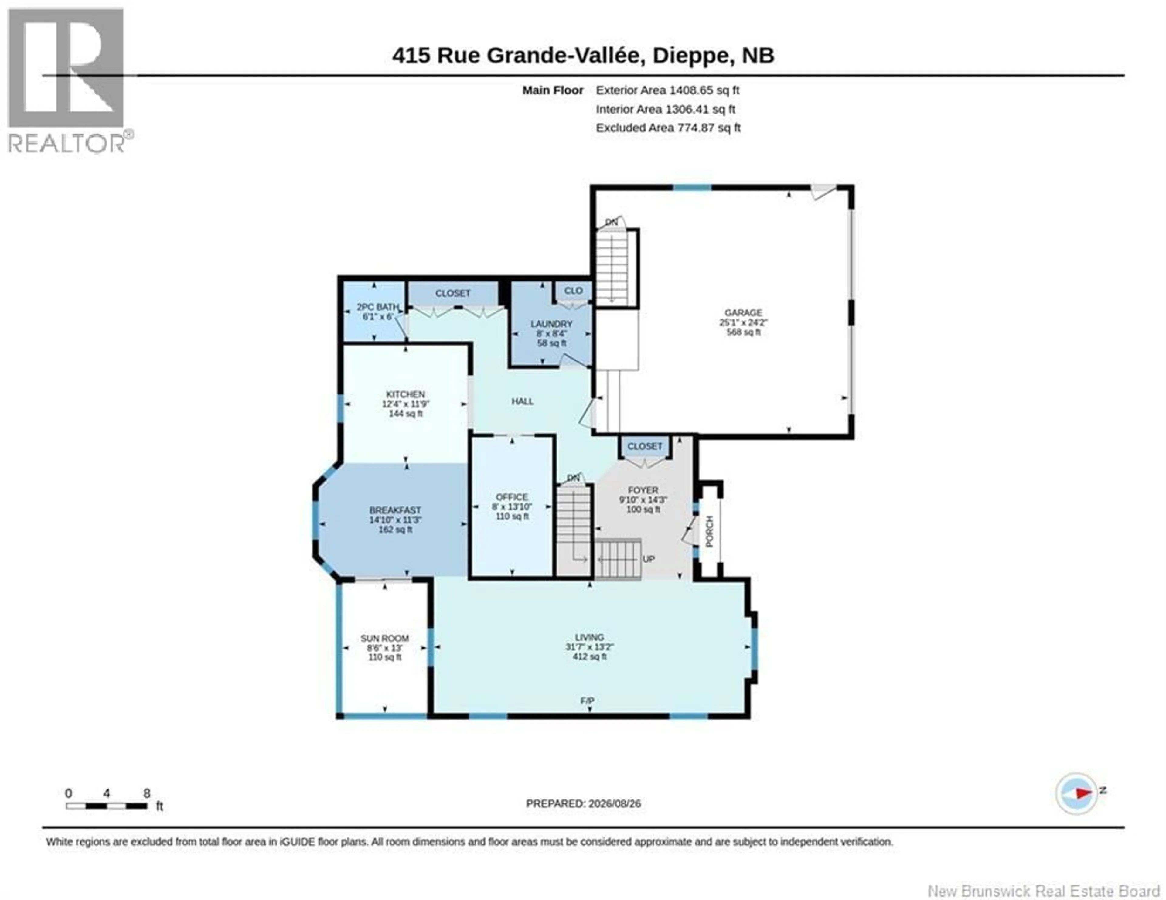 Floor plan for 415 GRANDE-VALLEE COURT, Dieppe New Brunswick E1A8S1