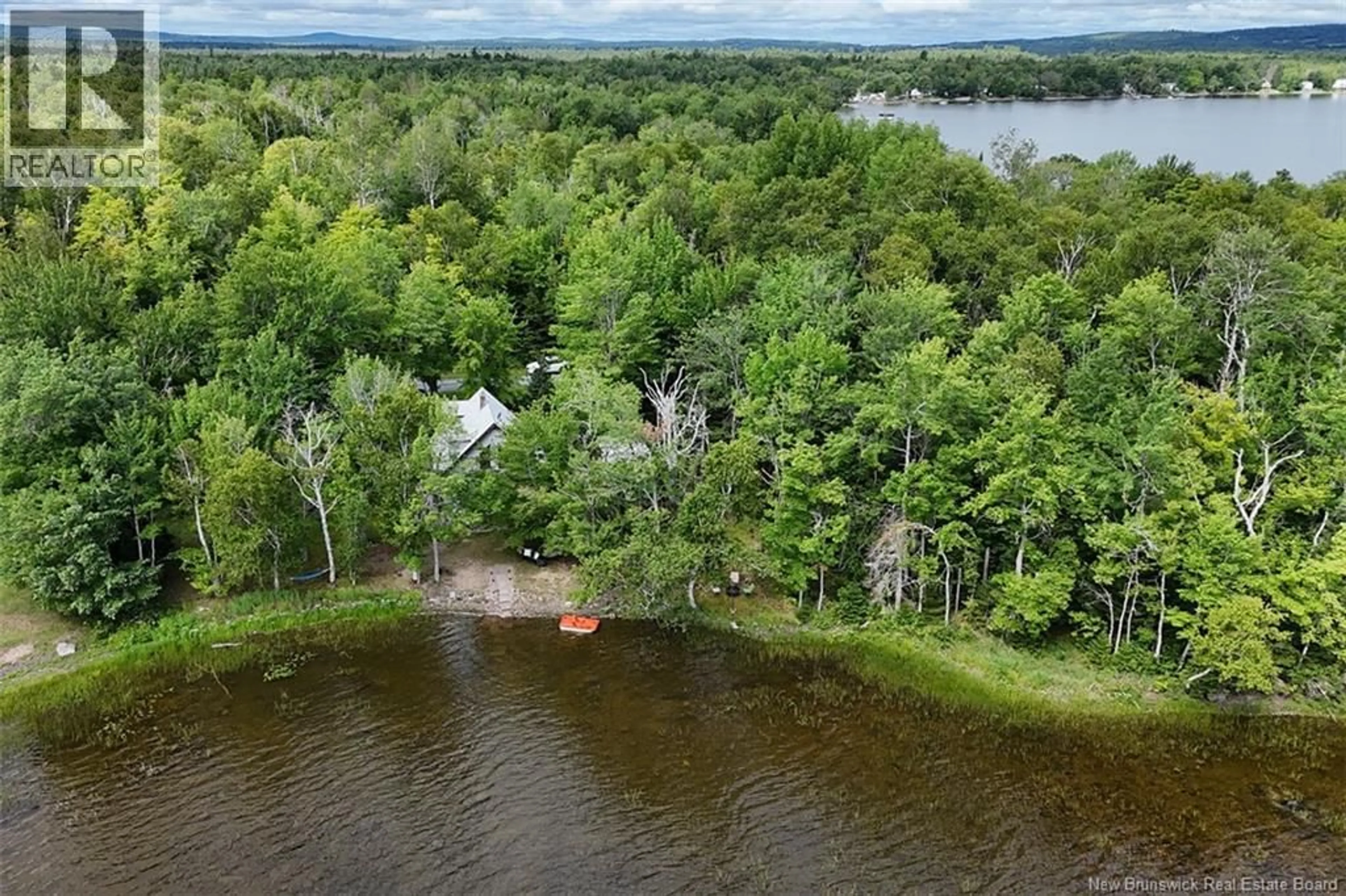 A pic from outside/outdoor area/front of a property/back of a property/a pic from drone, water/lake/river/ocean view for 83 RUSSELL BELL LANE, Harvey New Brunswick E6K3Y1