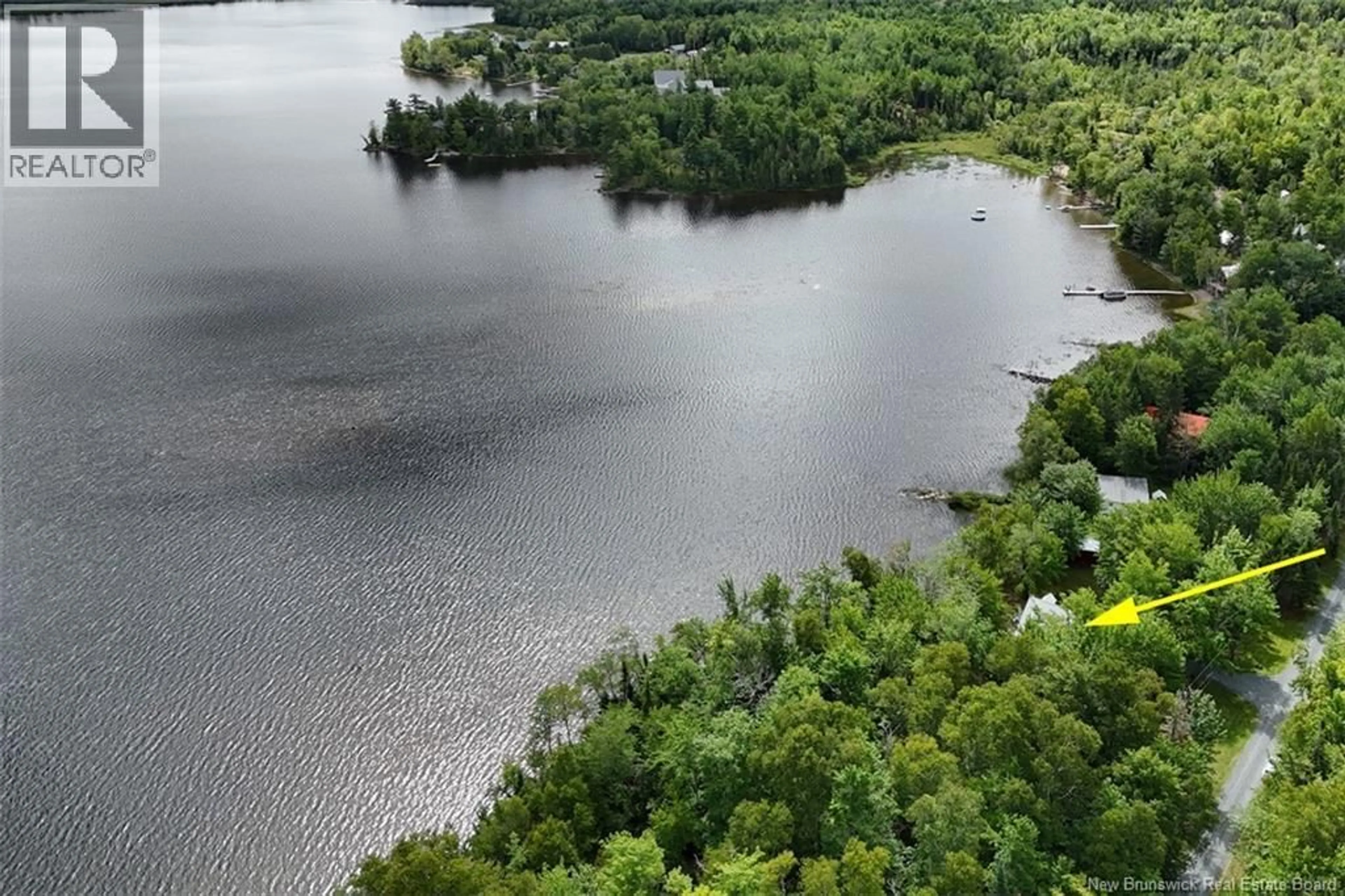 A pic from outside/outdoor area/front of a property/back of a property/a pic from drone, water/lake/river/ocean view for 83 RUSSELL BELL LANE, Harvey New Brunswick E6K3Y1