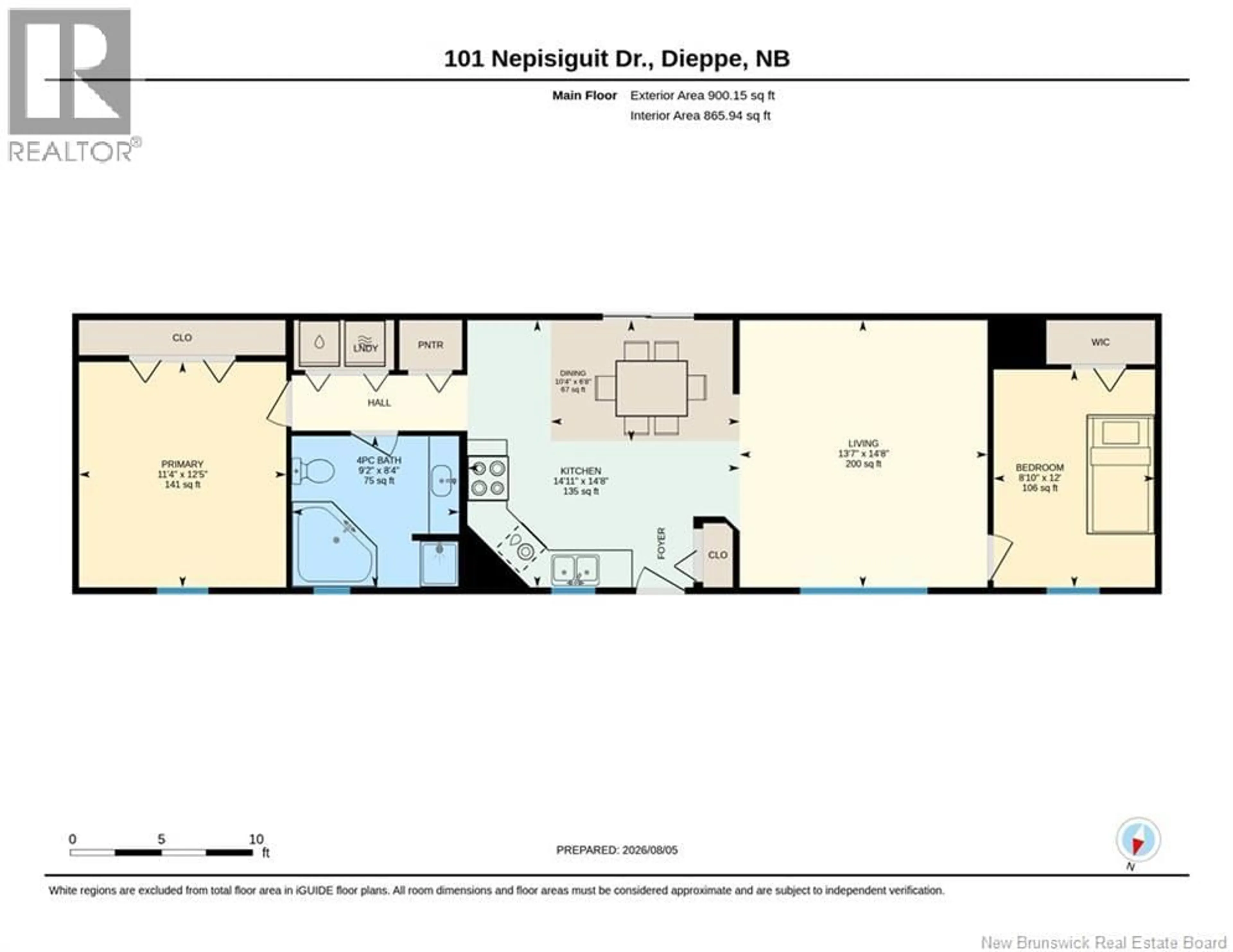 Floor plan for 101 NEPISIGUIT, Dieppe New Brunswick E1A7N1