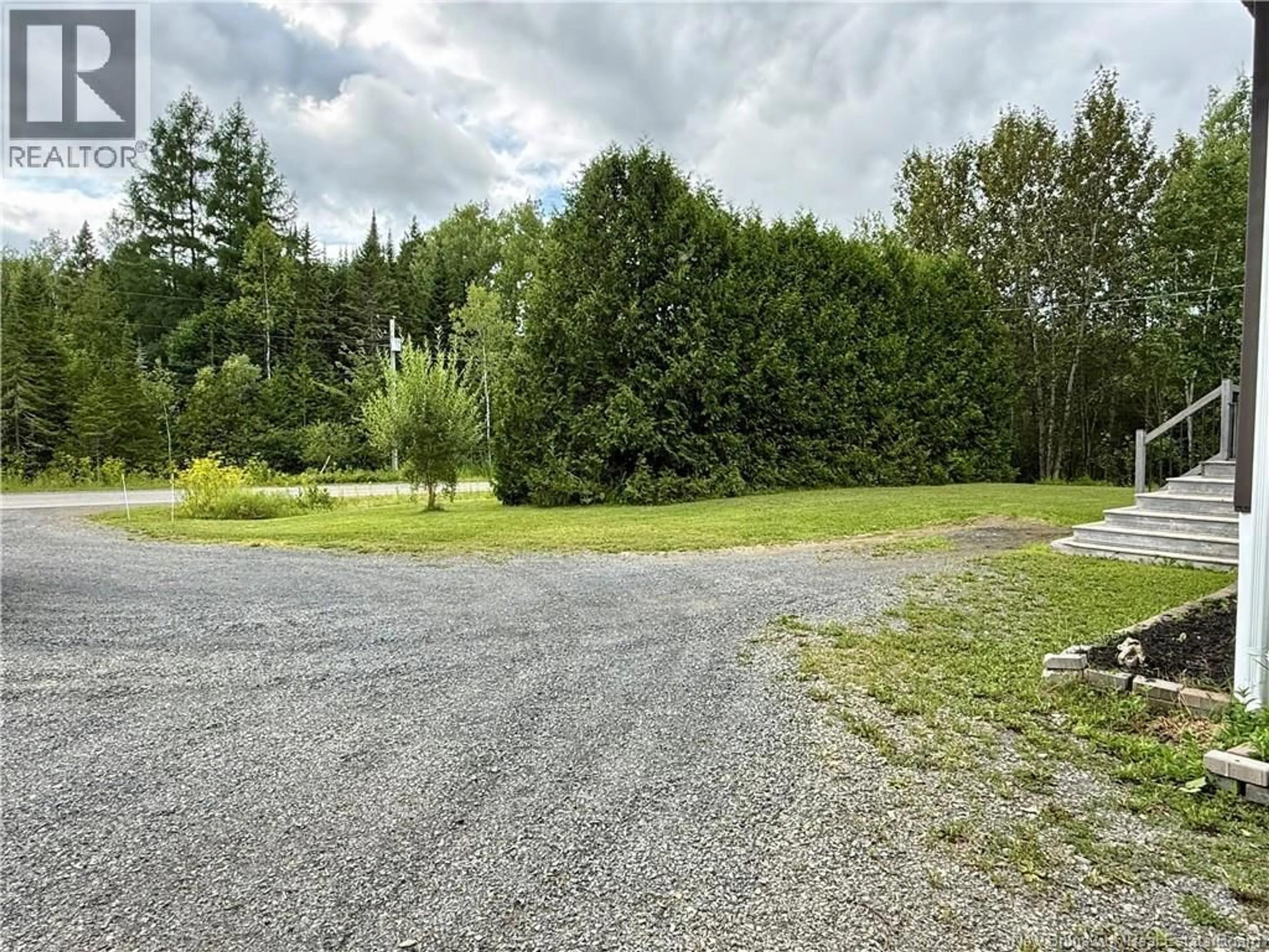 A pic from outside/outdoor area/front of a property/back of a property/a pic from drone, forest/trees view for 1270 BACK LAKE ROAD, New Denmark New Brunswick E7G4K2