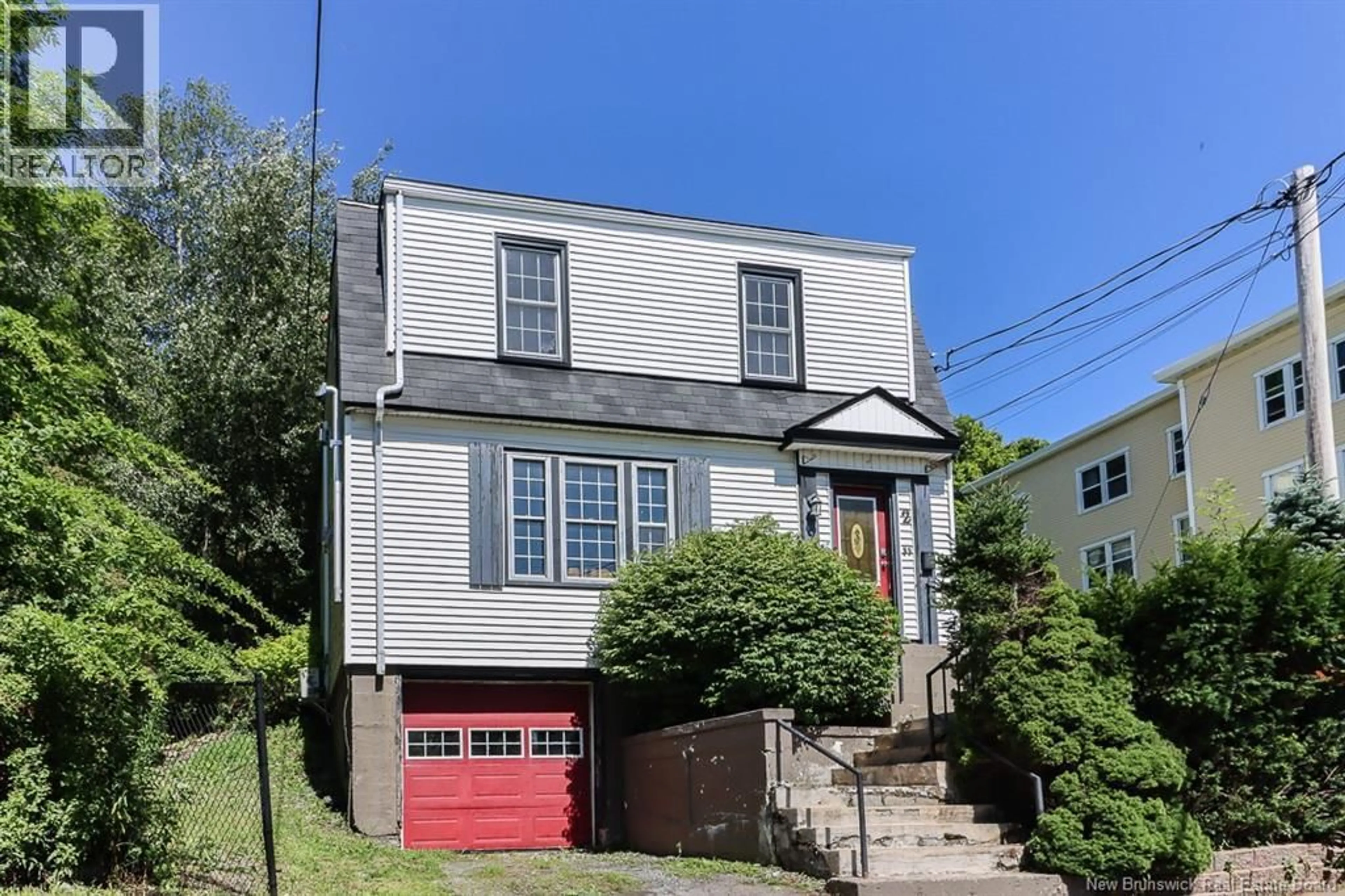 Home with vinyl exterior material, street for 2 GLENBURM COURT, Saint John New Brunswick E2K3Y9