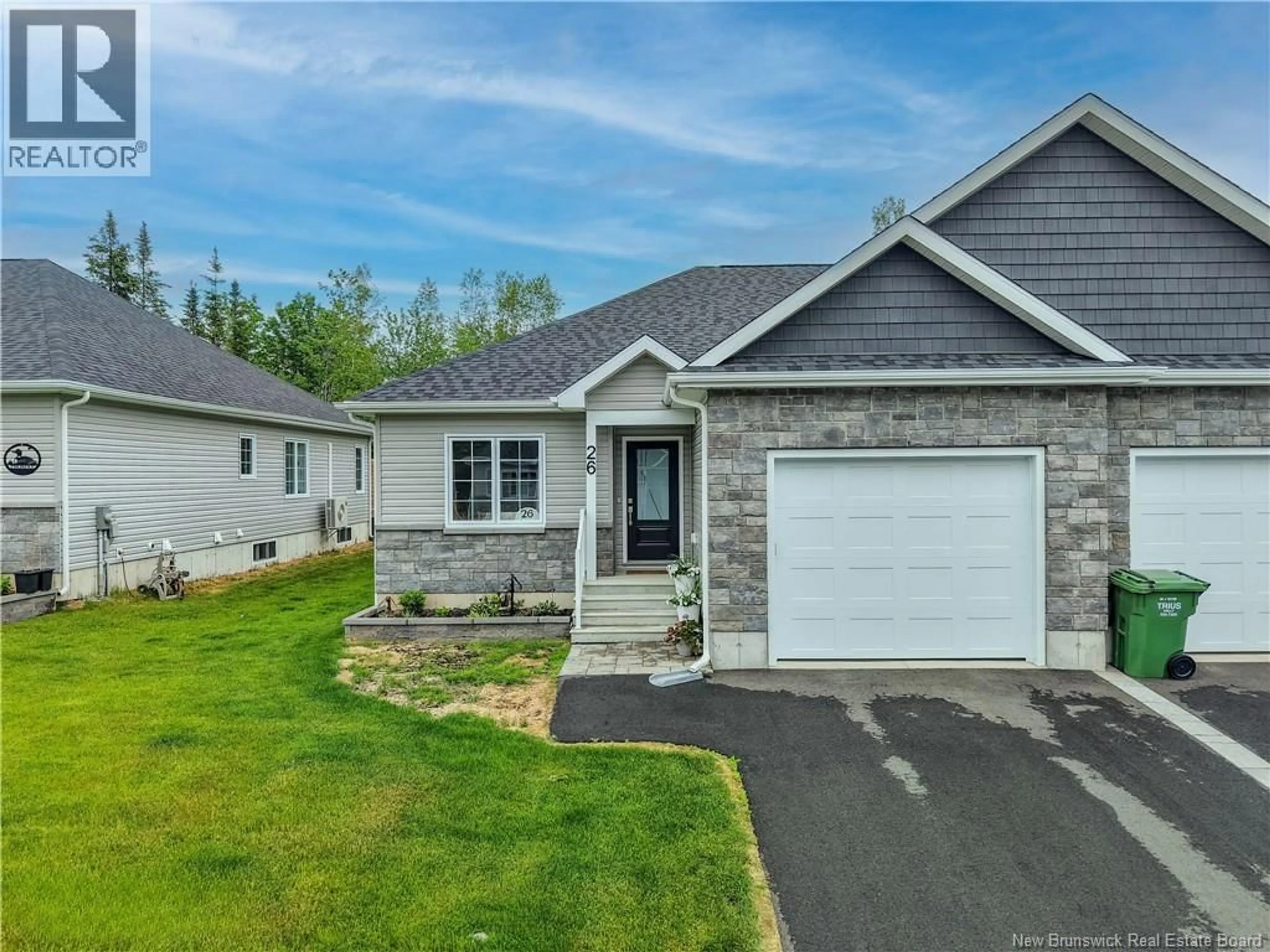 Home with vinyl exterior material, street for 26 LEAVERY STREET, Fredericton New Brunswick E3G0L8