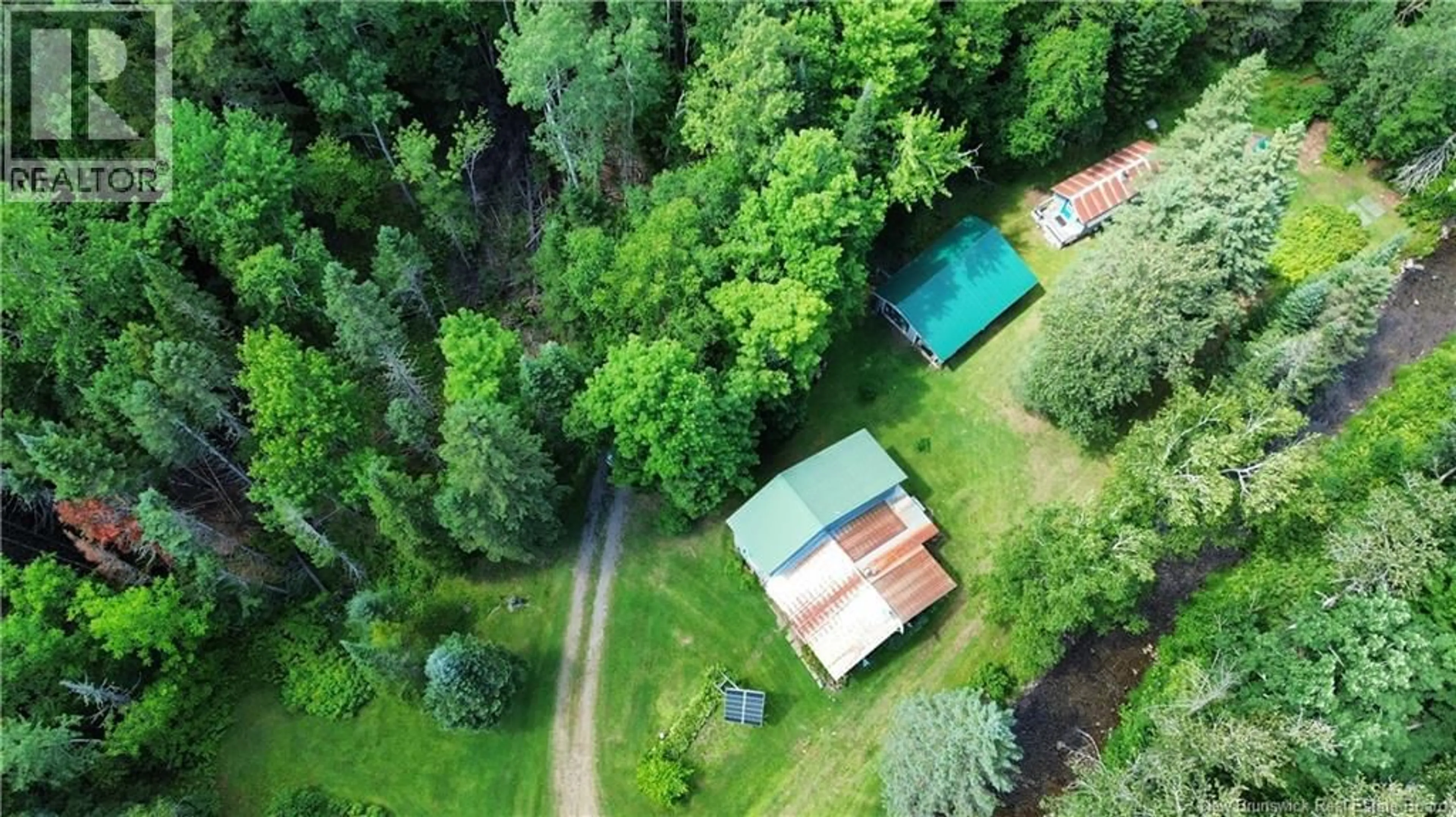 A pic from outside/outdoor area/front of a property/back of a property/a pic from drone, forest/trees view for 161 LEONARD COLONY ROAD, Red Rapids New Brunswick E7H2T3