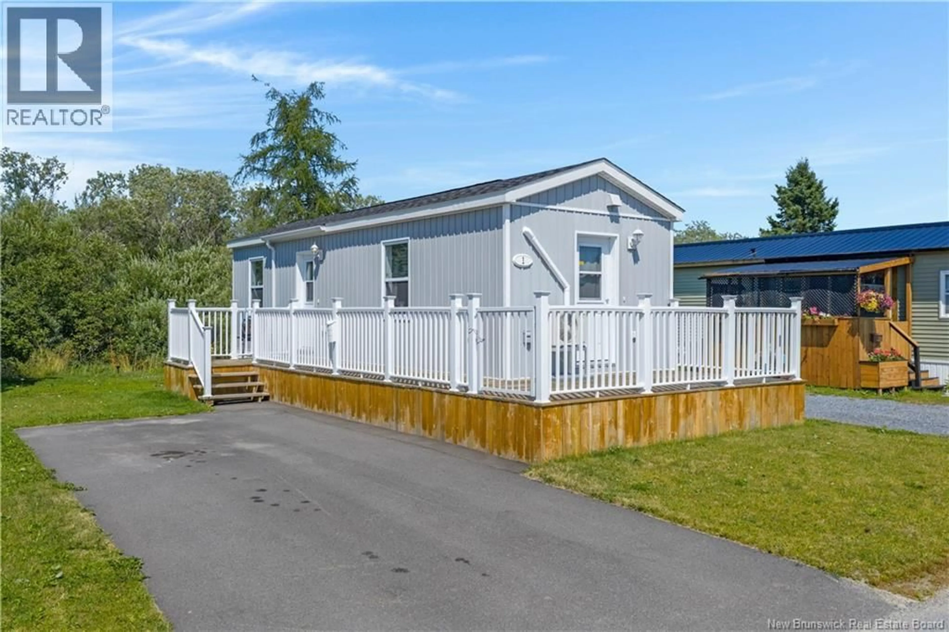 Home with vinyl exterior material, street for 1 KINGFISHER ROAD, Saint John New Brunswick E2J3W8