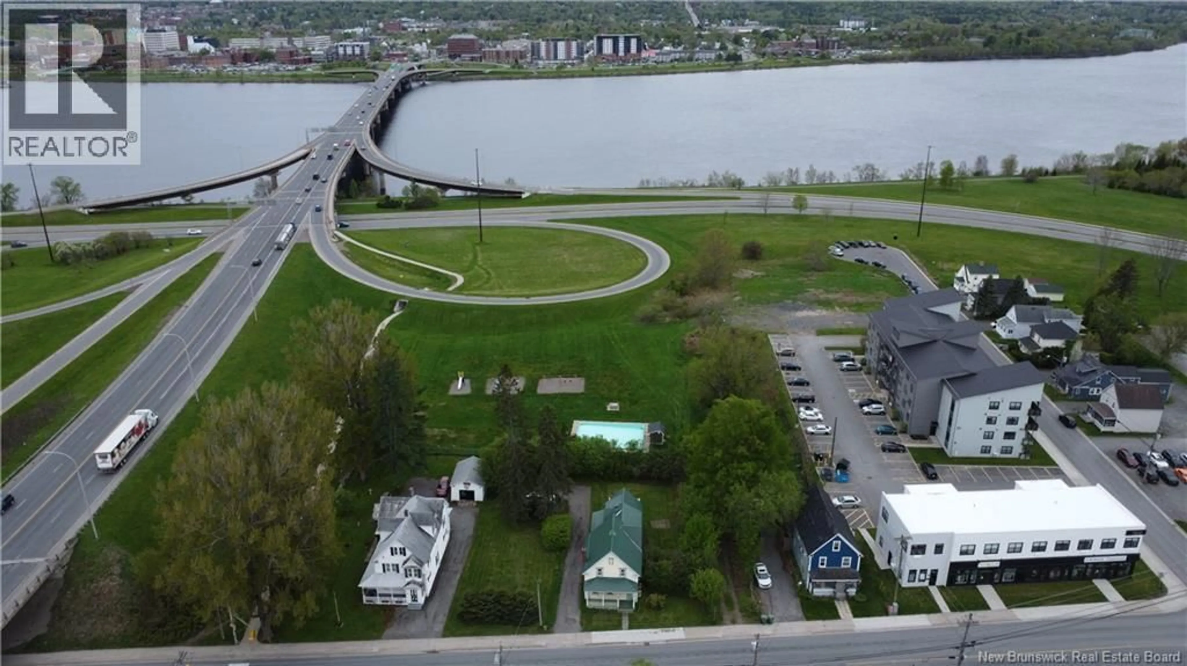 A pic from outside/outdoor area/front of a property/back of a property/a pic from drone, water/lake/river/ocean view for 310 UNION STREET, Fredericton New Brunswick E3A3L9