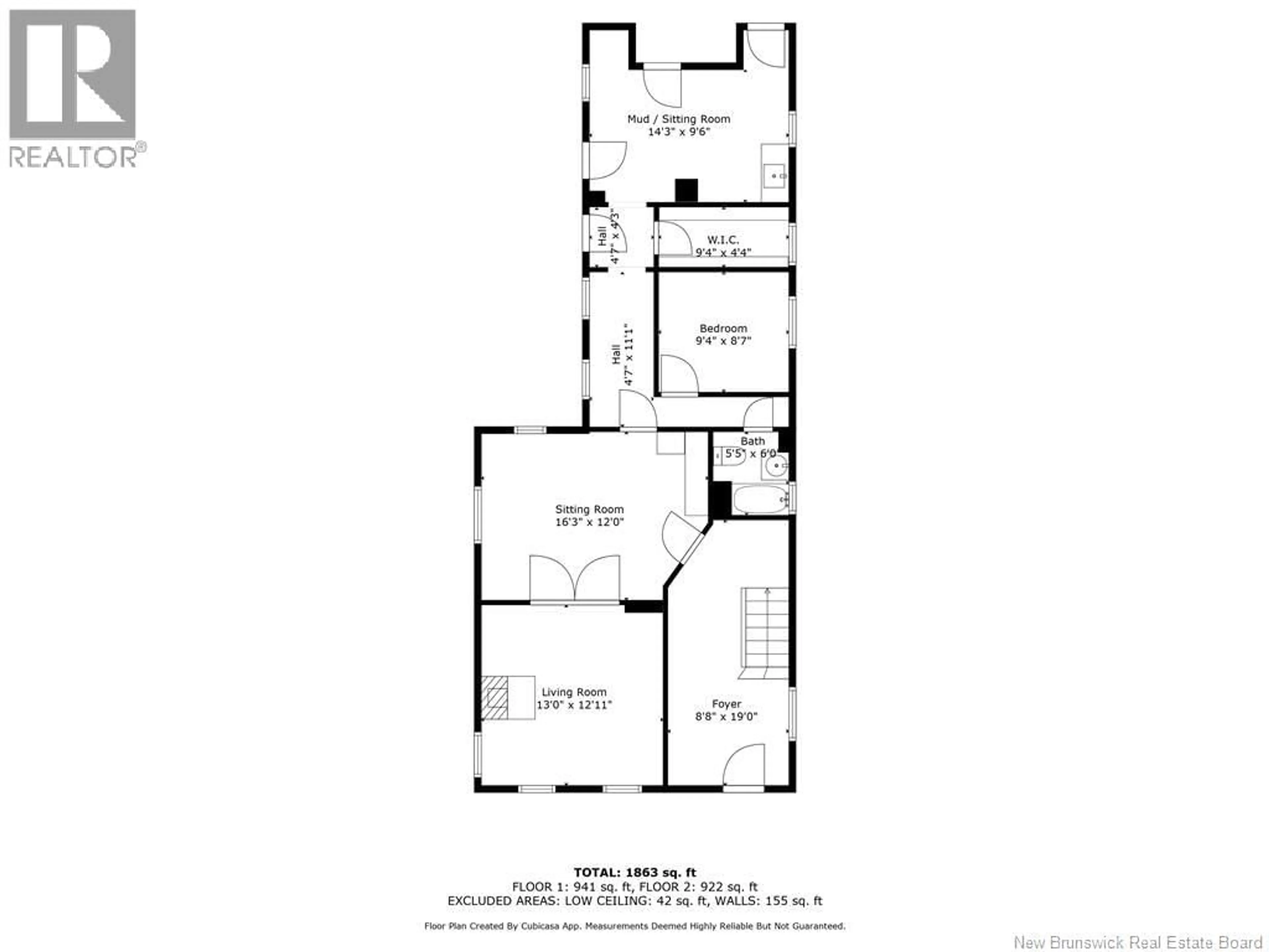 Floor plan for 310 UNION STREET, Fredericton New Brunswick E3A3L9