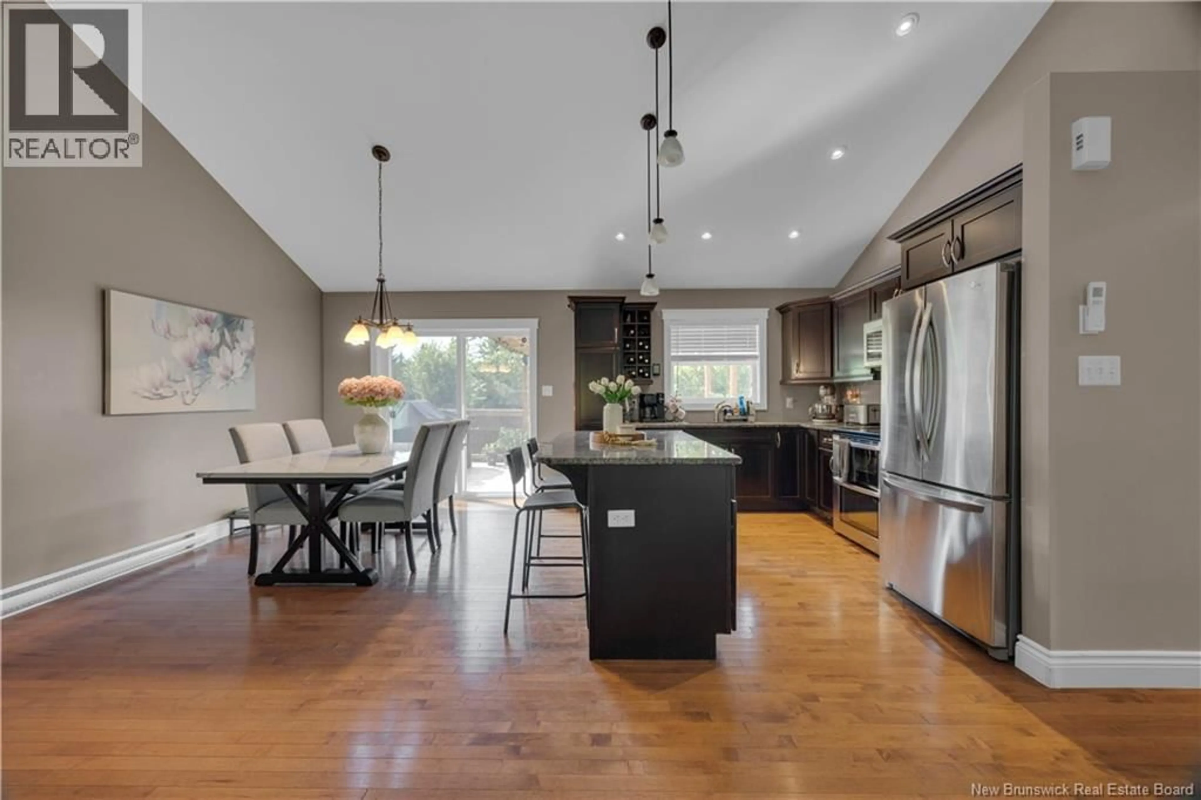 Open concept kitchen, wood/laminate floor for 387 FRENCH VILLAGE ROAD, Quispamsis New Brunswick E2H1J4
