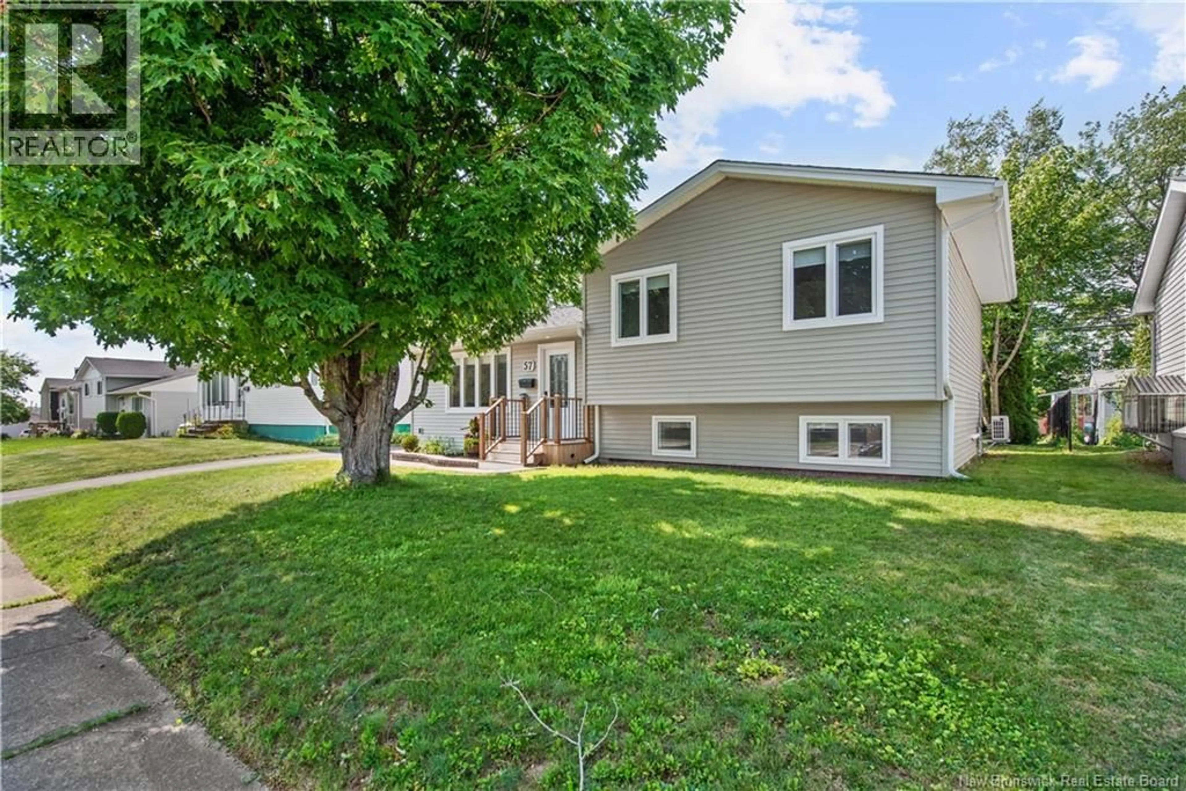 Home with vinyl exterior material, street for 57 UPLAND ROAD, Moncton New Brunswick E1G1K4